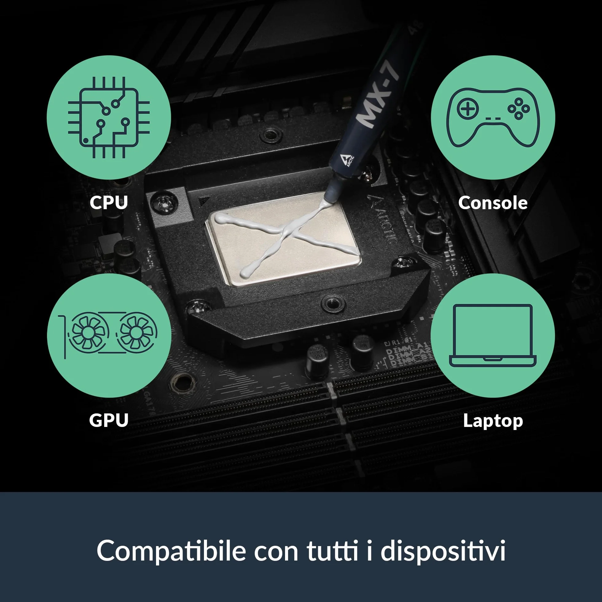 ARCTIC MX-7 Pasta Termica ad Altissime Prestazioni per CPU, Console, Schede Grafiche, Laptop, 4 g, Incl. MX-Cleaner