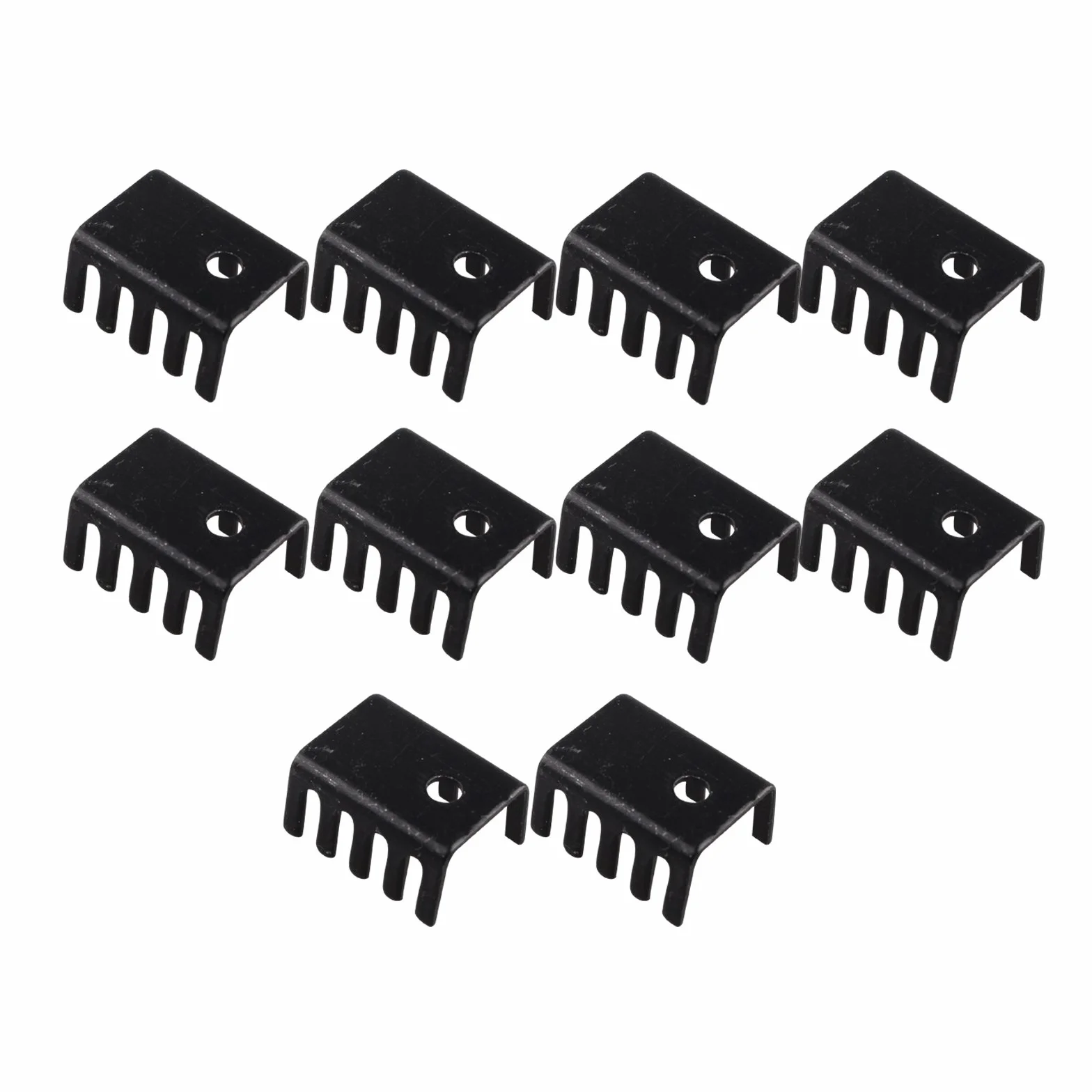 10 pz dissipatore di calore 20 x 15 x 10 mm in lega di alluminio nero dissipatore di calore per to-220 transistor