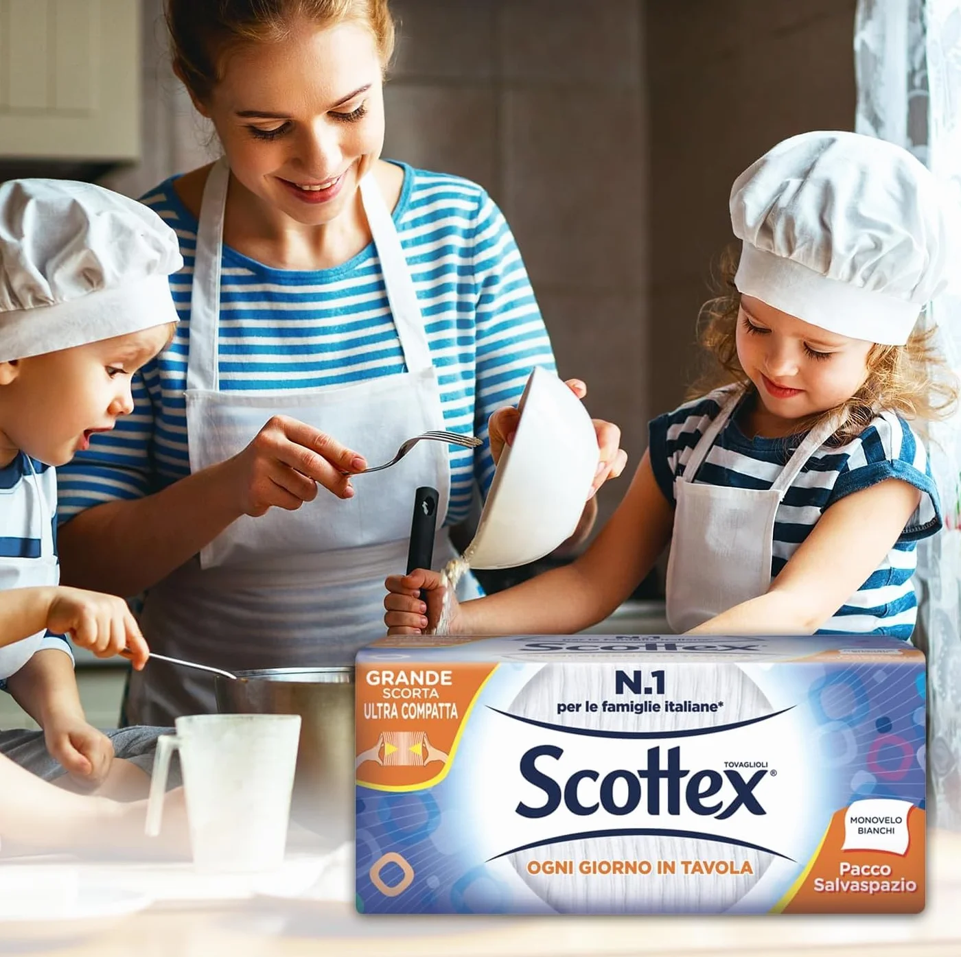 Scottex Tovaglioli Monovelo Famiglia 200 Pezzi FSC