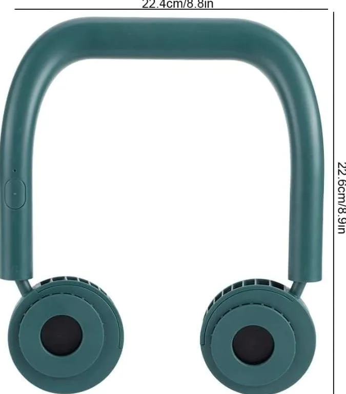 Ventilatore Portatile da Appendere al Collo, Mini Ventilatore Elettrico con Ricarica USB, raffrescatore d'Aria for Viaggi all'aperto, Uso Sportivo, Facile da trasportare
