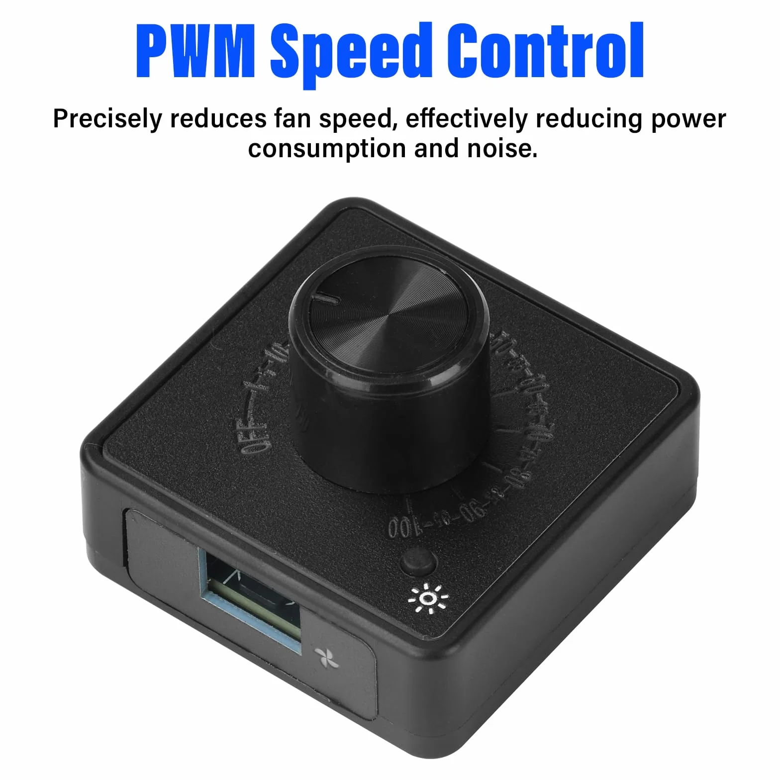 Aideepen 4 Pin 12V PWM Fan Controller Type C Power Supply for PC Housing DIY Water Cooling