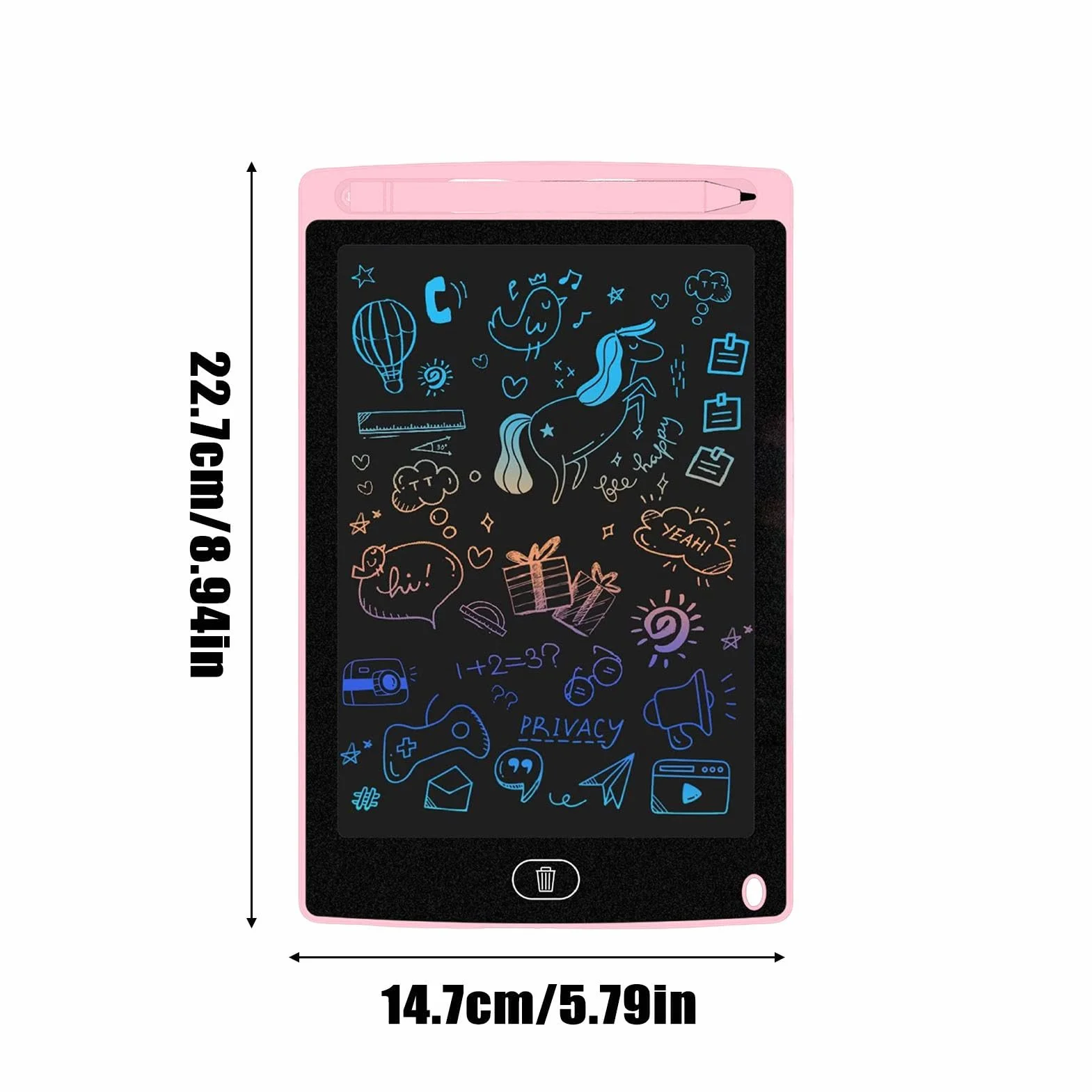 Tavoletta grafica LCD 8,5 pollici per bambini | Tablet educativo da disegno colorato