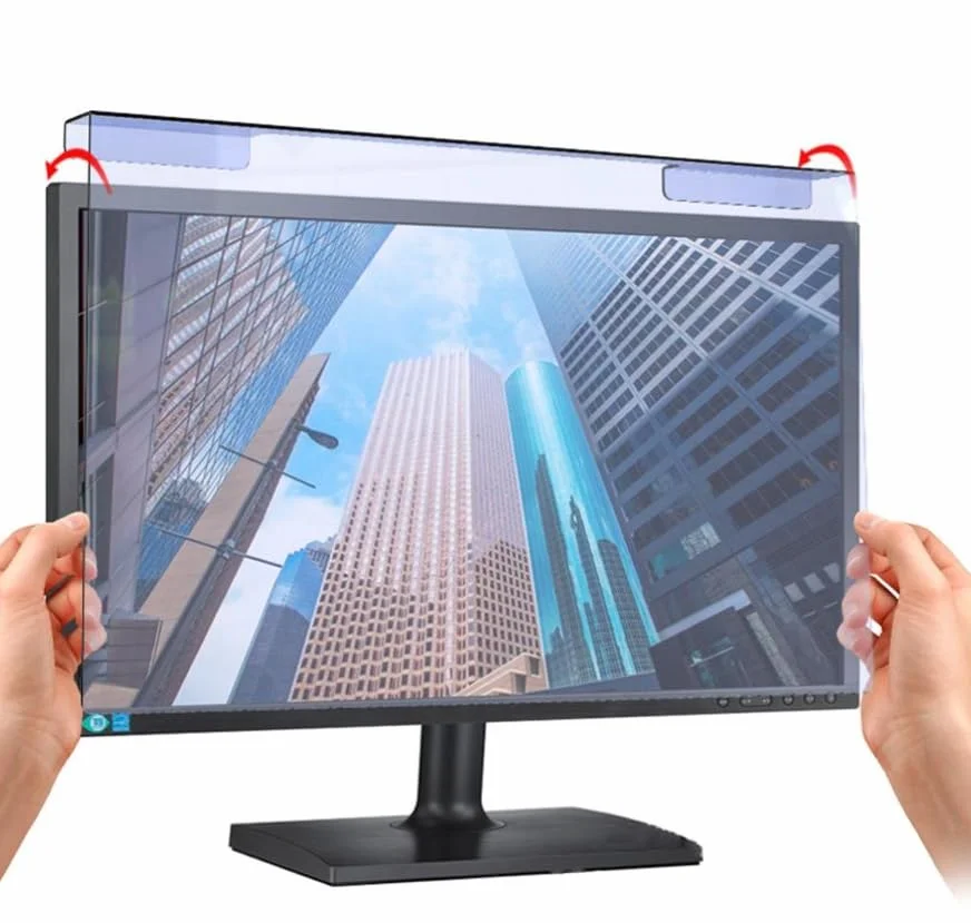 Computer Universale Filtro Anti Luce Blu,Anti Luce Blu Proteggi Schermo,Pellicola Filtrante Anti-UV per la Protezione degli Occhi per Monitor&Desktop PC,Installazione sospesa,staccabile,riutilizzabile