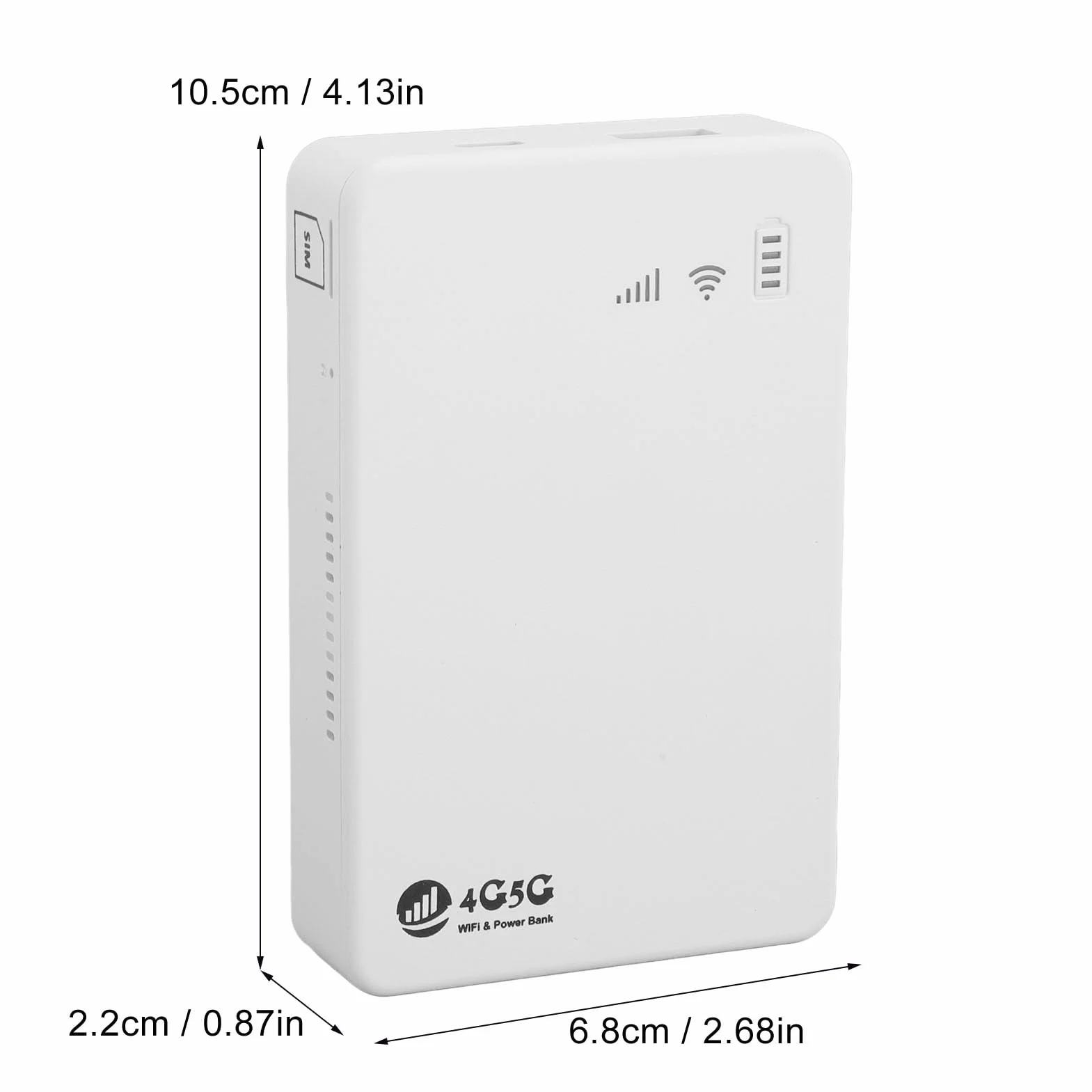 Hotspot WiFi Mobile 4G LTE, Router Sbloccato 5G con Supporto Slot SIM per 10 Dispositivi, Modem 300Mbps 10000mAh per Viaggi
