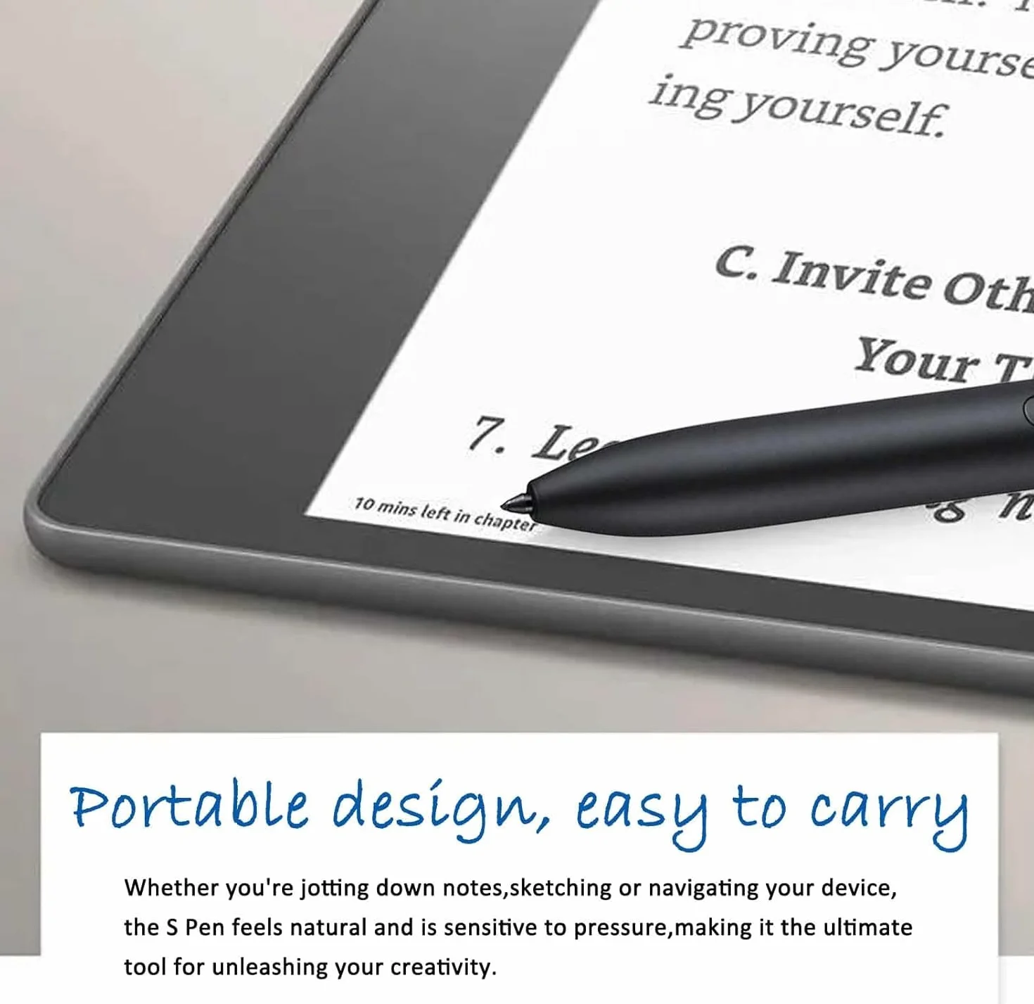 Penna Stilo di Ricambio per Kindle Scribe, Sensibilità alla Pressione 4096, Penna Magnetica ad Adsorbimento per Scribe Digitale,Sostituzione per Penna Kindle Scribe,Nero