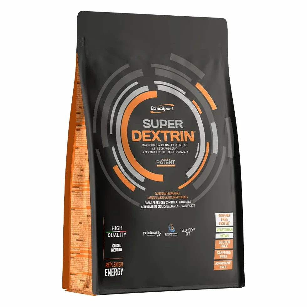 EthicSport Super Dextrin - Carboidrati con ciclodestrine, Palatinose e maltodestrine a rilascio differenziato, 700 g
