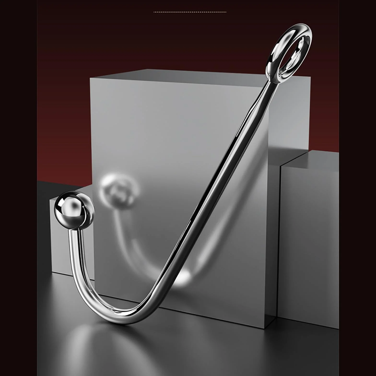 Kit Bondage Fetish Collare Con Manette Regolabili in Pelle E Catena Plug Anale Gancio Anale in Acciaio Inossidabile