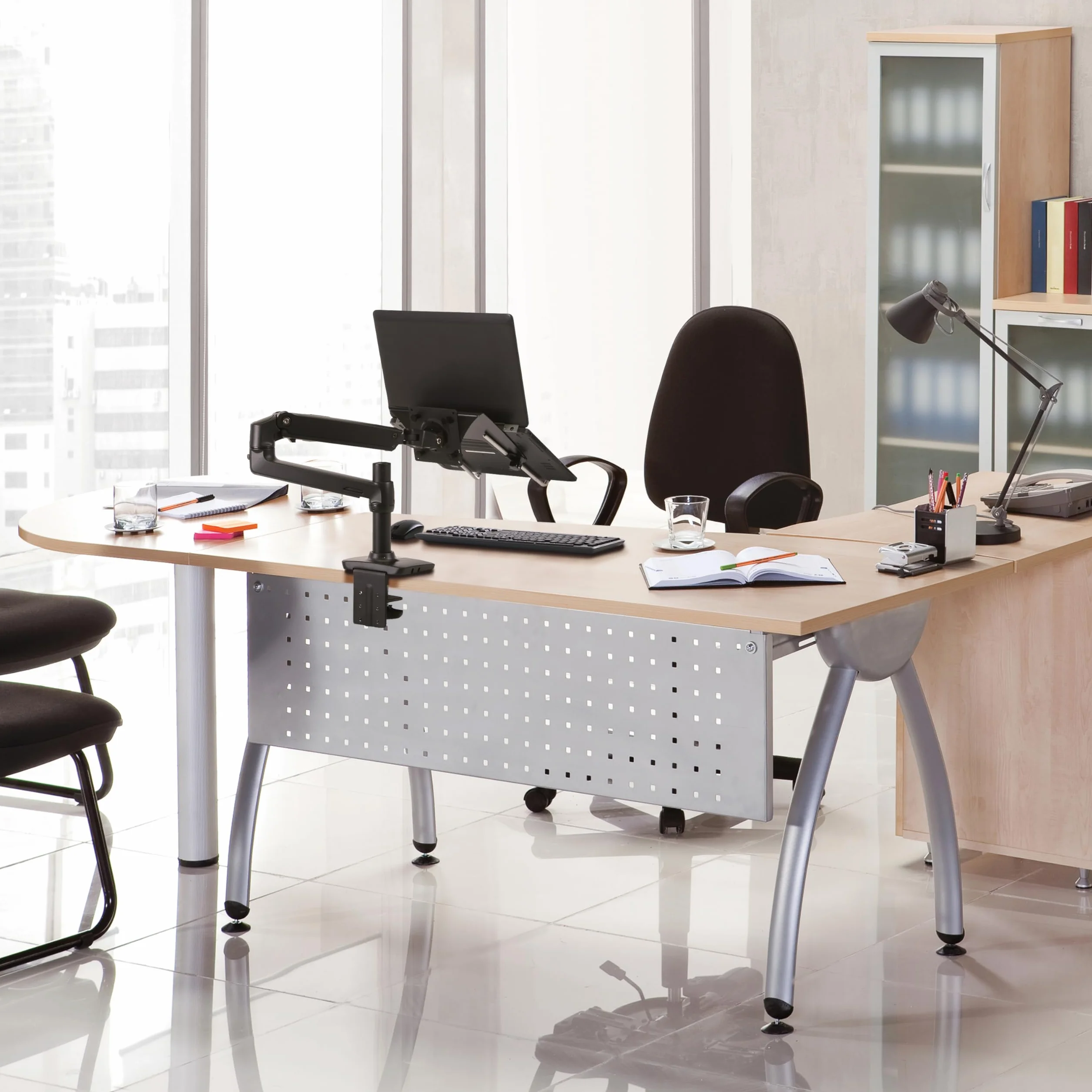 ERGOTRON - Porta Laptop - Per portatili, notebook e tablet fino a 17,3 pollice - Accessorio opzionale per bracci per monitor VESA (50-193-200)