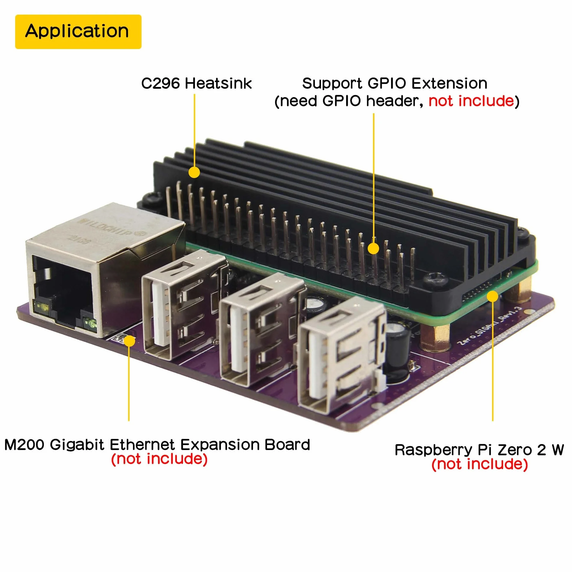 Geekworm Raspberry Pi Zero 2 W Dissipatore di calore, 10mm lega di alluminio Accessori radiatore (C296)