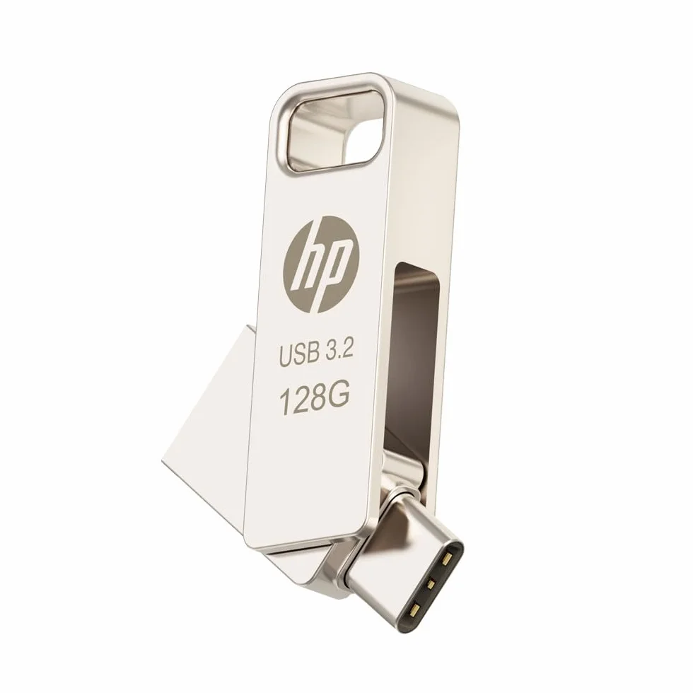 HP 128GB x206c Unità flash OTG 3.2 Tipo-C/Tipo-A in metallo
