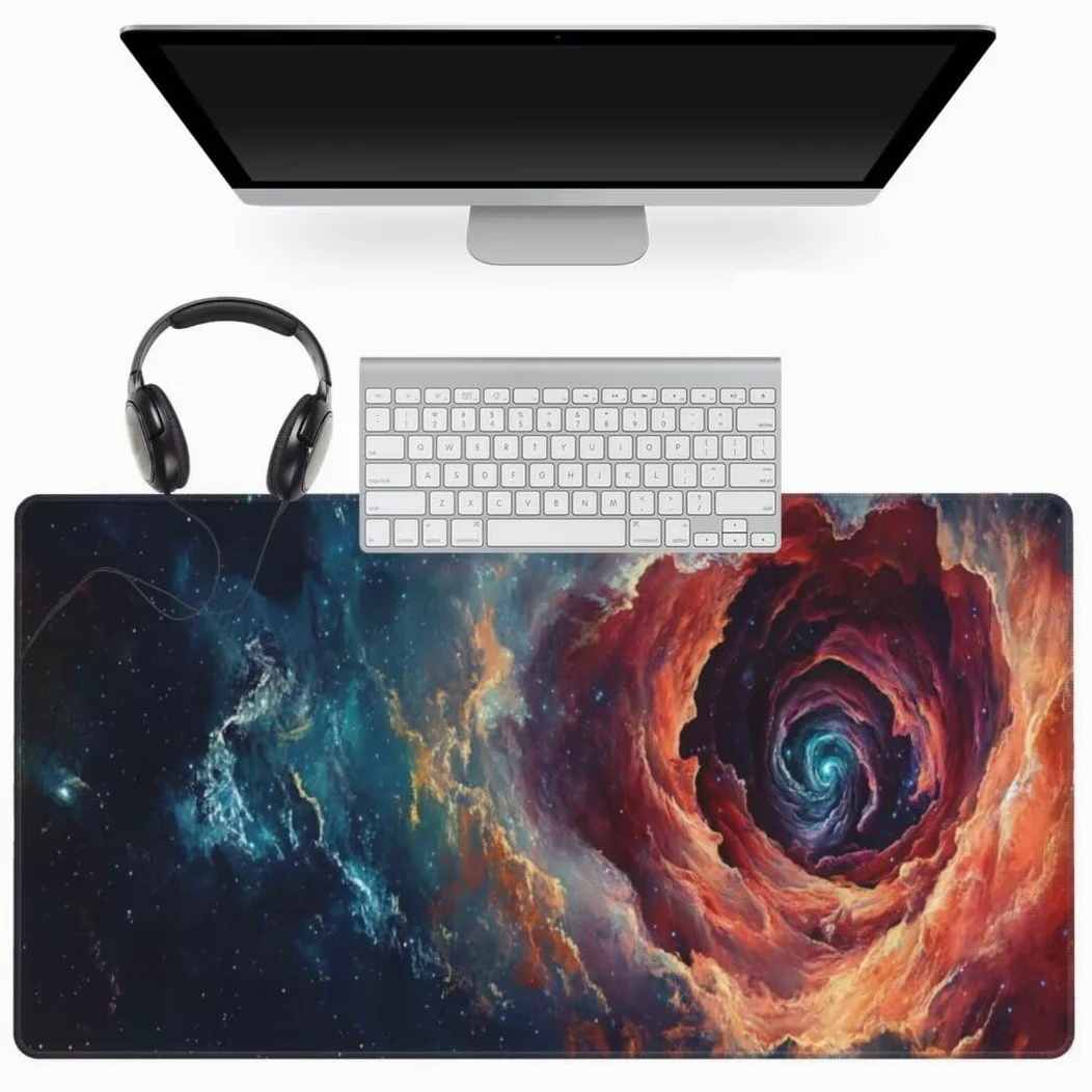 Tappetino Mouse Cosmico Tappetino Mouse XXL 1600 x 800 mm,Notte Stellata Tappetino Scrivania con Base In Gomma Antiscivolo,Tappetino Mouse Gaming Maggiore Precisione e Velocità,Mousepad Gaming qw620