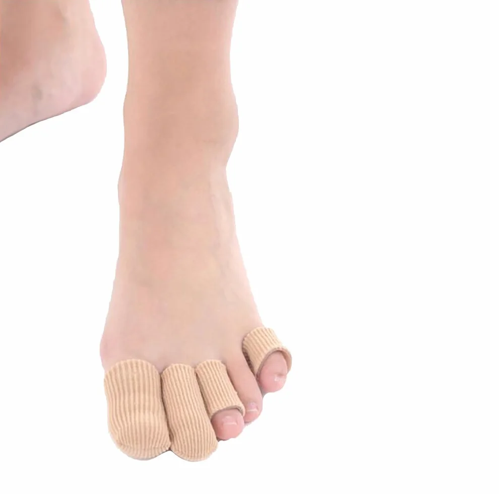 Puntali in Gel Regolabili per Dita Copri Dita Fodera Rivestito Maniche Protezioni Tappi a Costine in Maglia Silopad Cappucci Digitali (XL)