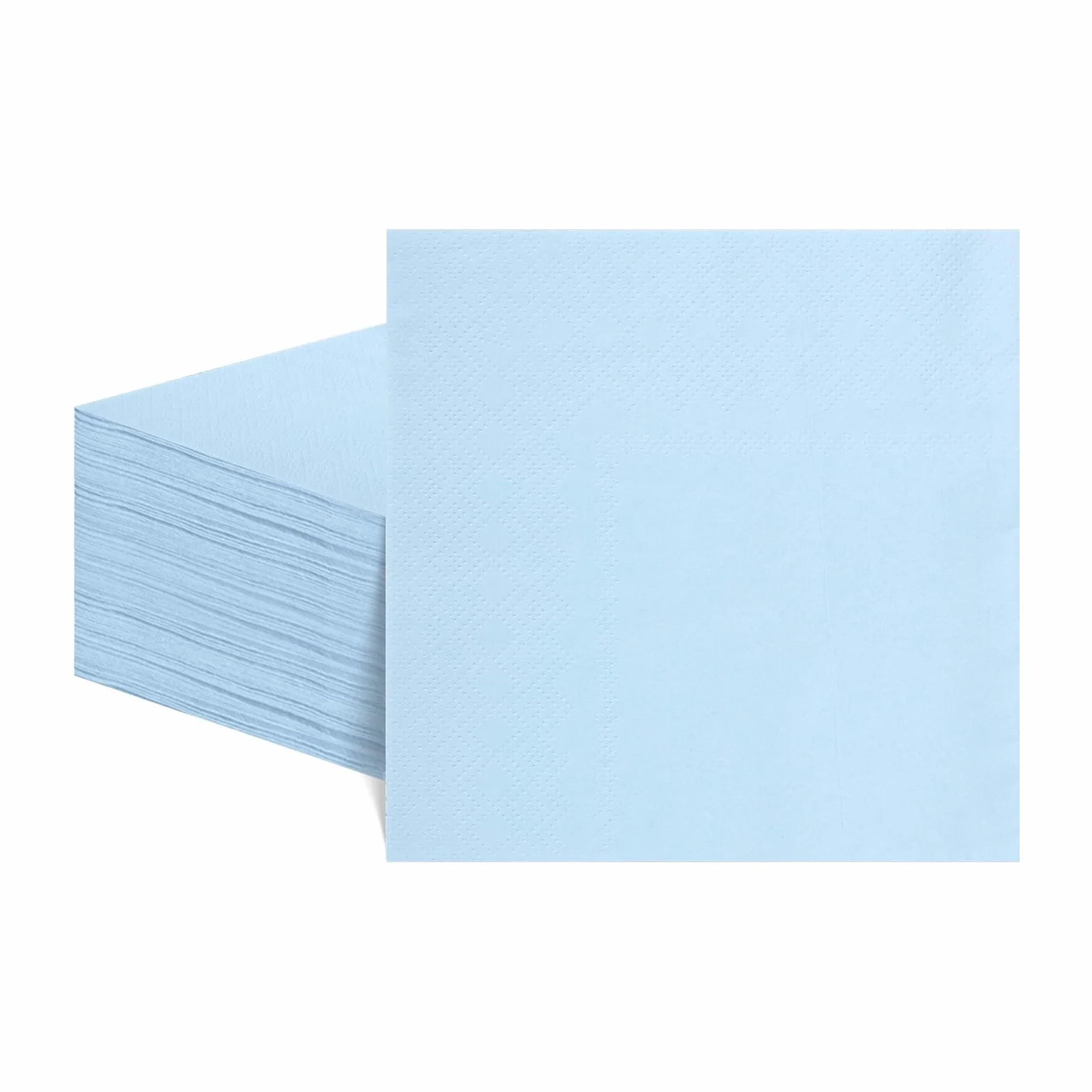 Tovaglioli da cocktail blu chiaro usa e getta 12,7 x 12,7 cm 60 pezzi