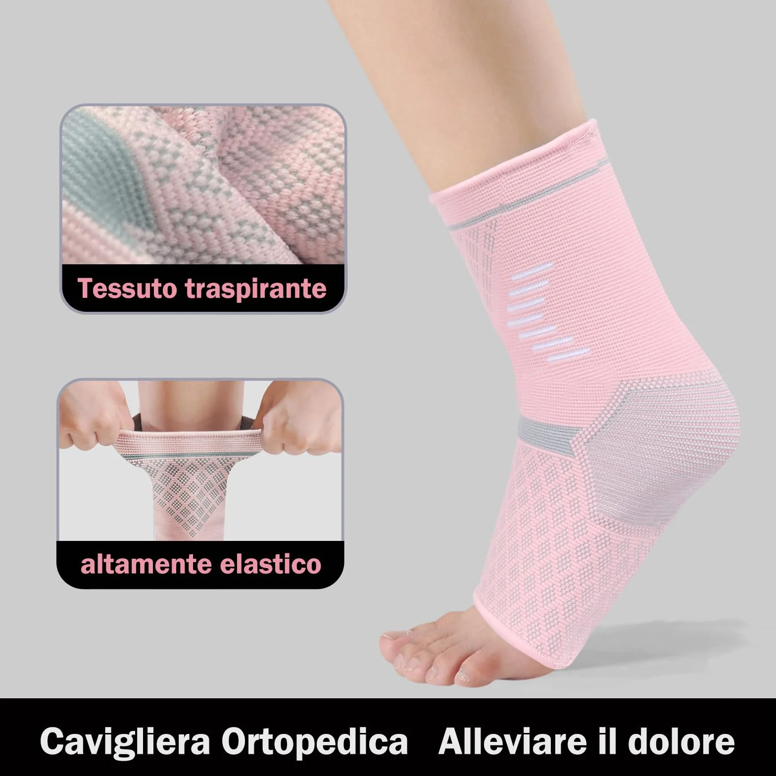 NuCamper Cavigliera Ortopedica per Distorsione, Tutore Caviglia Supporto Compressione