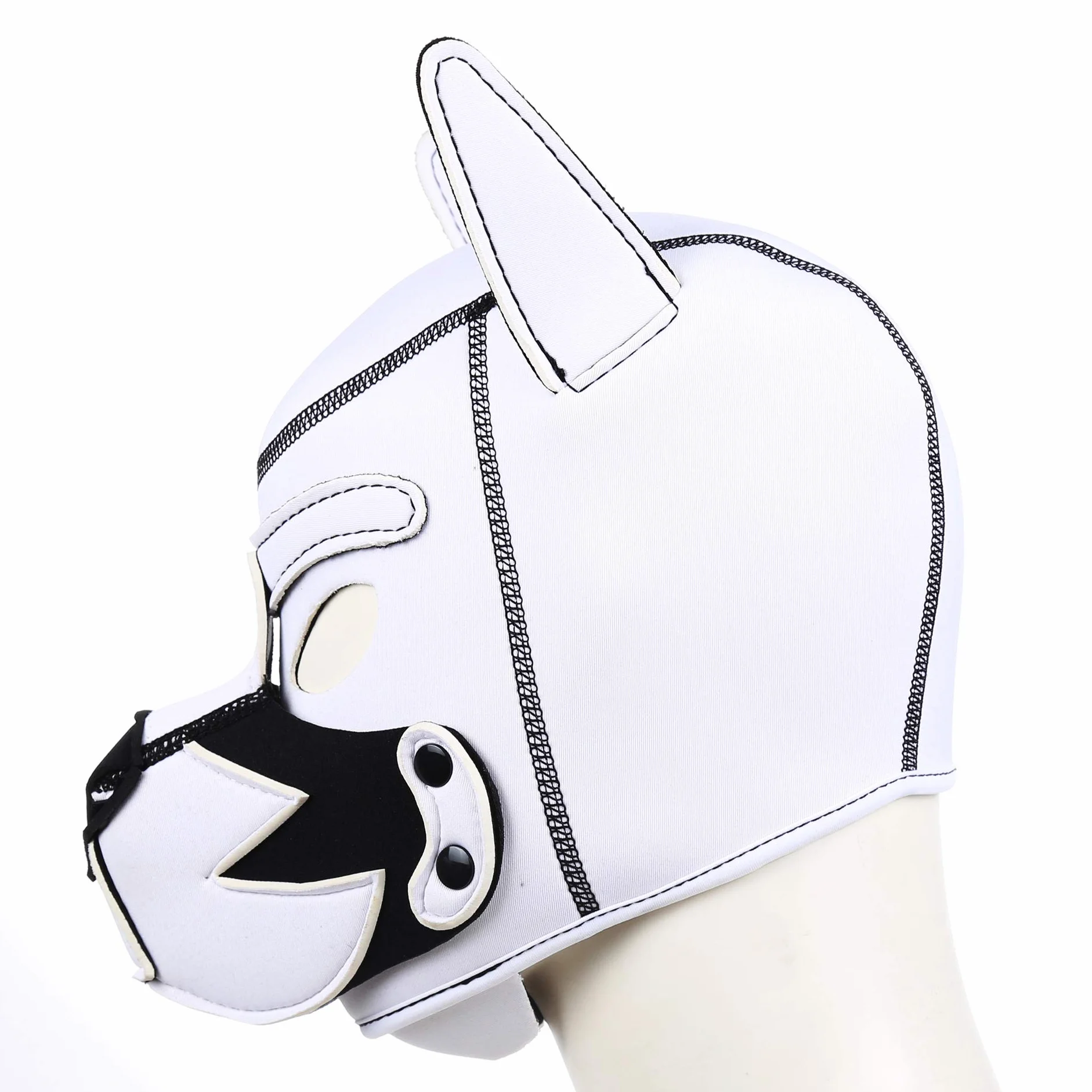 Maschera con cappuccio in neoprene per adulti rimovibile per cosplay