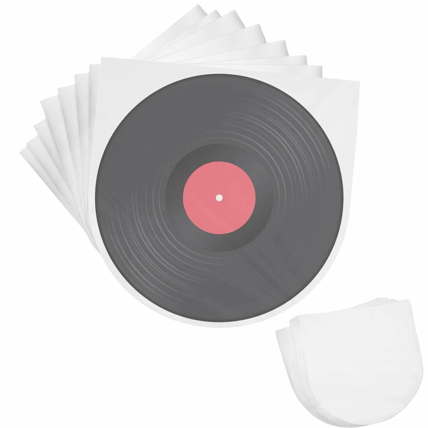 50 pezzi di maniche interne per dischi in vinile da 12 pollici, maniche protettive in plastica per LP, maniche protettive in vinile trasparente senza acidi per album, maniche di stoccaggio