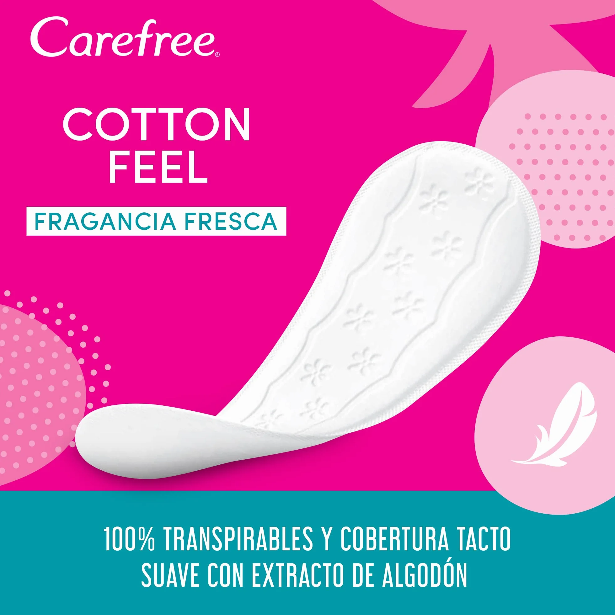 Carefree Proteggi slip freschi e traspiranti con estratto di cotone, 44 sztuki