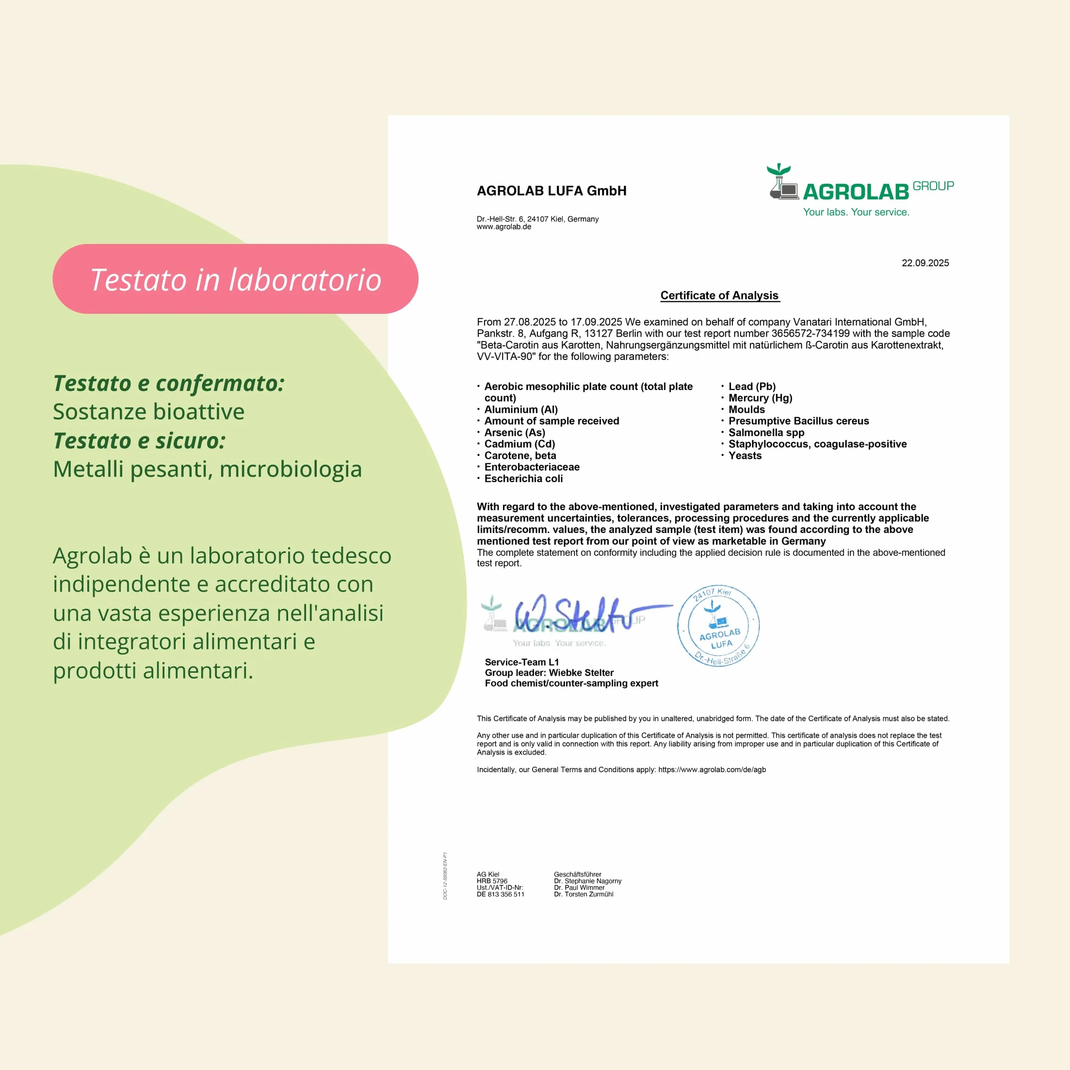 Vegavero® Betacarotene per Abbronzatura Forte Altamente Dosato con Vitamina A 1167 mcg
