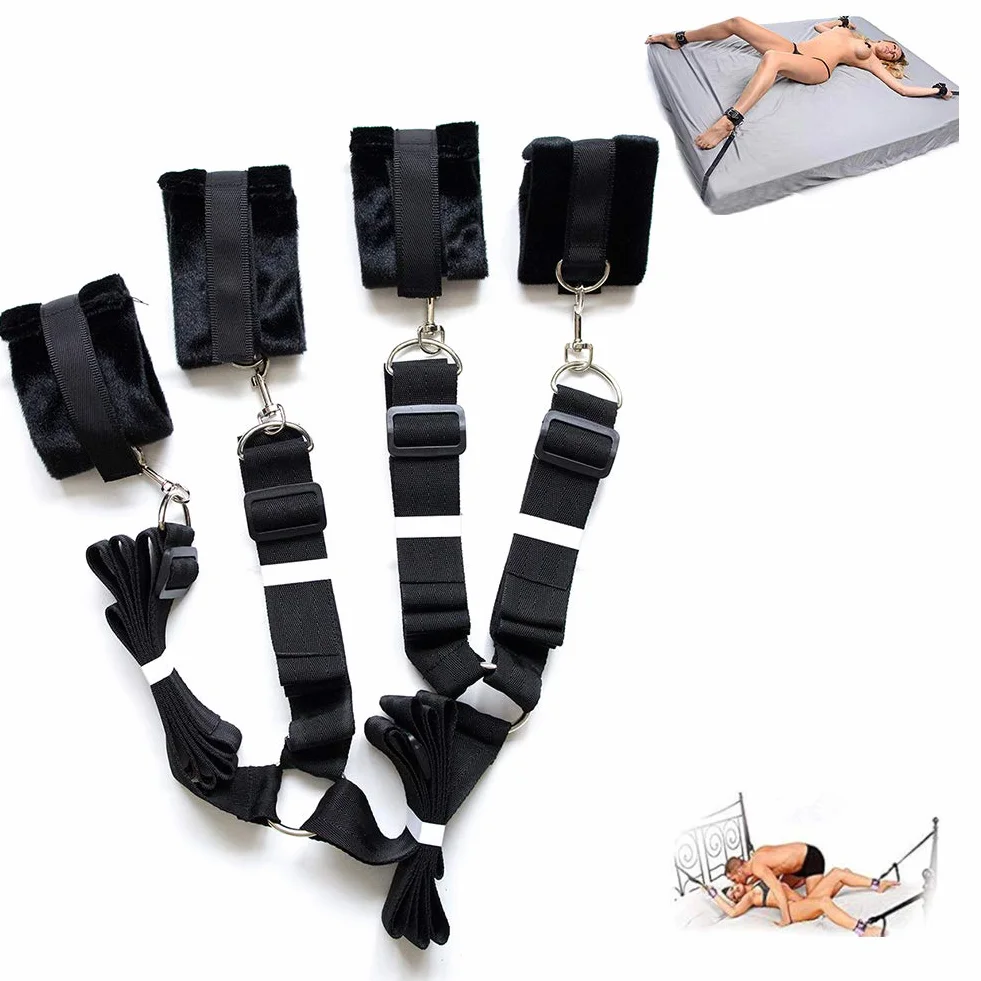 Set di cinture e aste per letto SM bondage sessuale
