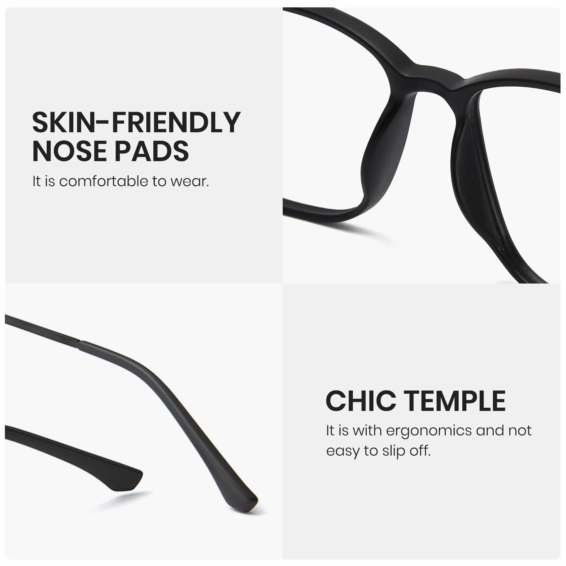 Cyxus Occhiali Fotocromatici Protezione UV Filtro Luce Blu Classico Quadrato
