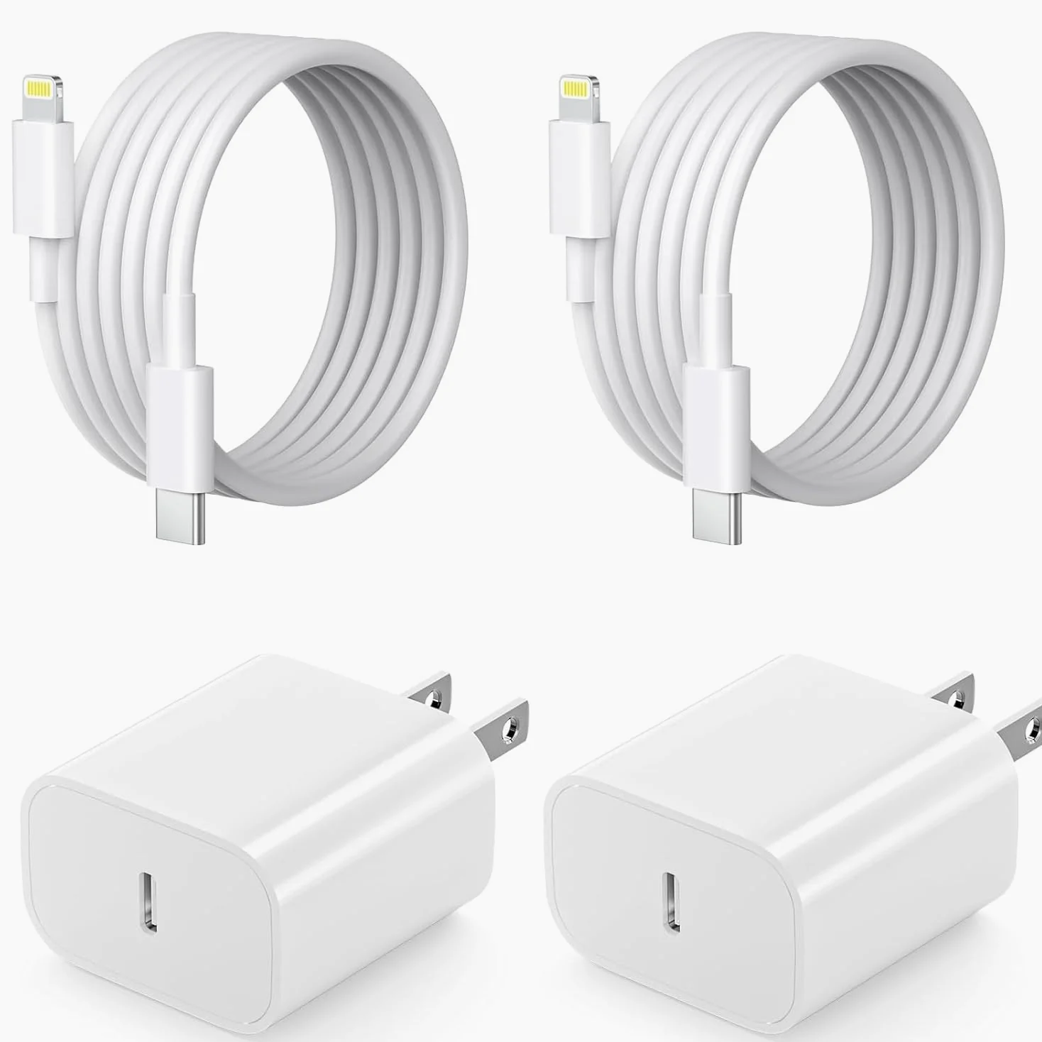 Cavo di ricarica lungo per iPhone, certificato Apple MFi, confezione da 2 pezzi, 20 W, tipo C, cavo di ricarica da USB C a Lightning per Apple iPhone 14/14 Pro Max/13 Pro/13/12 Mini/12 Pro Max/11 Pro