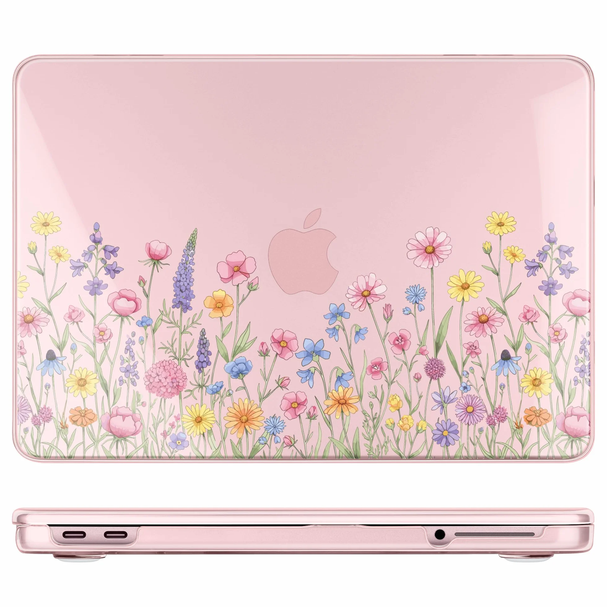 Custodia per MacBook Neo da 13 pollici modello 2026 modello A3404, motivo floreale fresco 1,2 mm, custodia rigida ultra sottile da 1,2 mm, set di accessori per laptop 6 in 1 per donne e