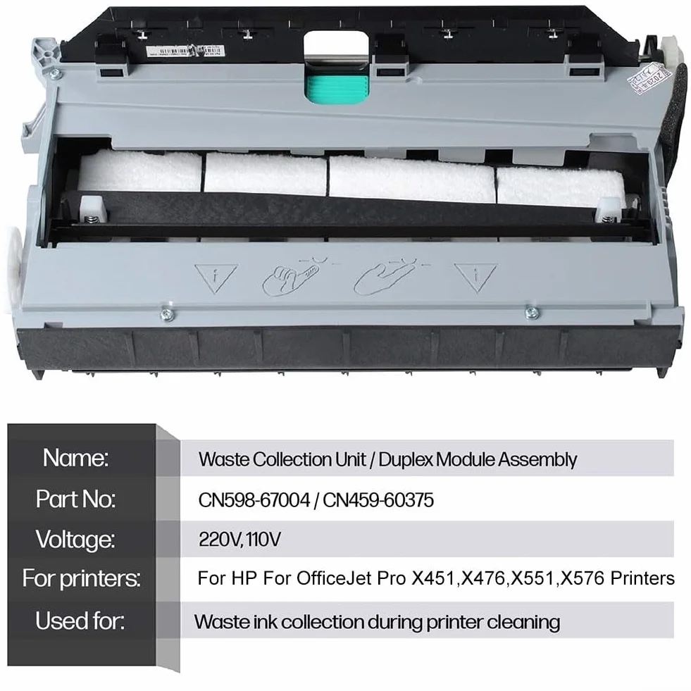 Eawfgtuw CN598-67004 Modulo Duplex Assemblea per HP Officejet Pro X451 X476 X551 X556 PageWide X576 X586 E55650 E58650 352dw 377dw 452dw 577dw 477dw P5550 250 dw. Stampanti P57750dw