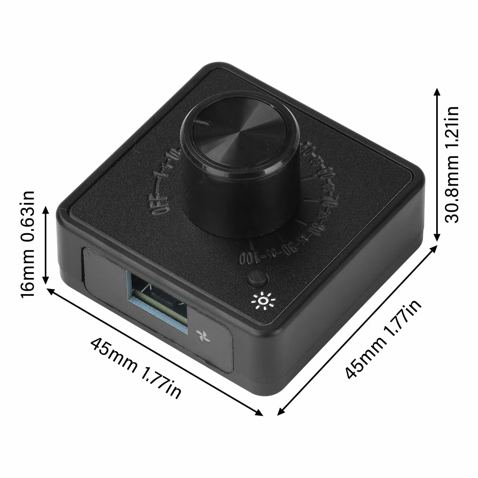 Aideepen 4 Pin 12V PWM Fan Controller Type C Power Supply for PC Housing DIY Water Cooling