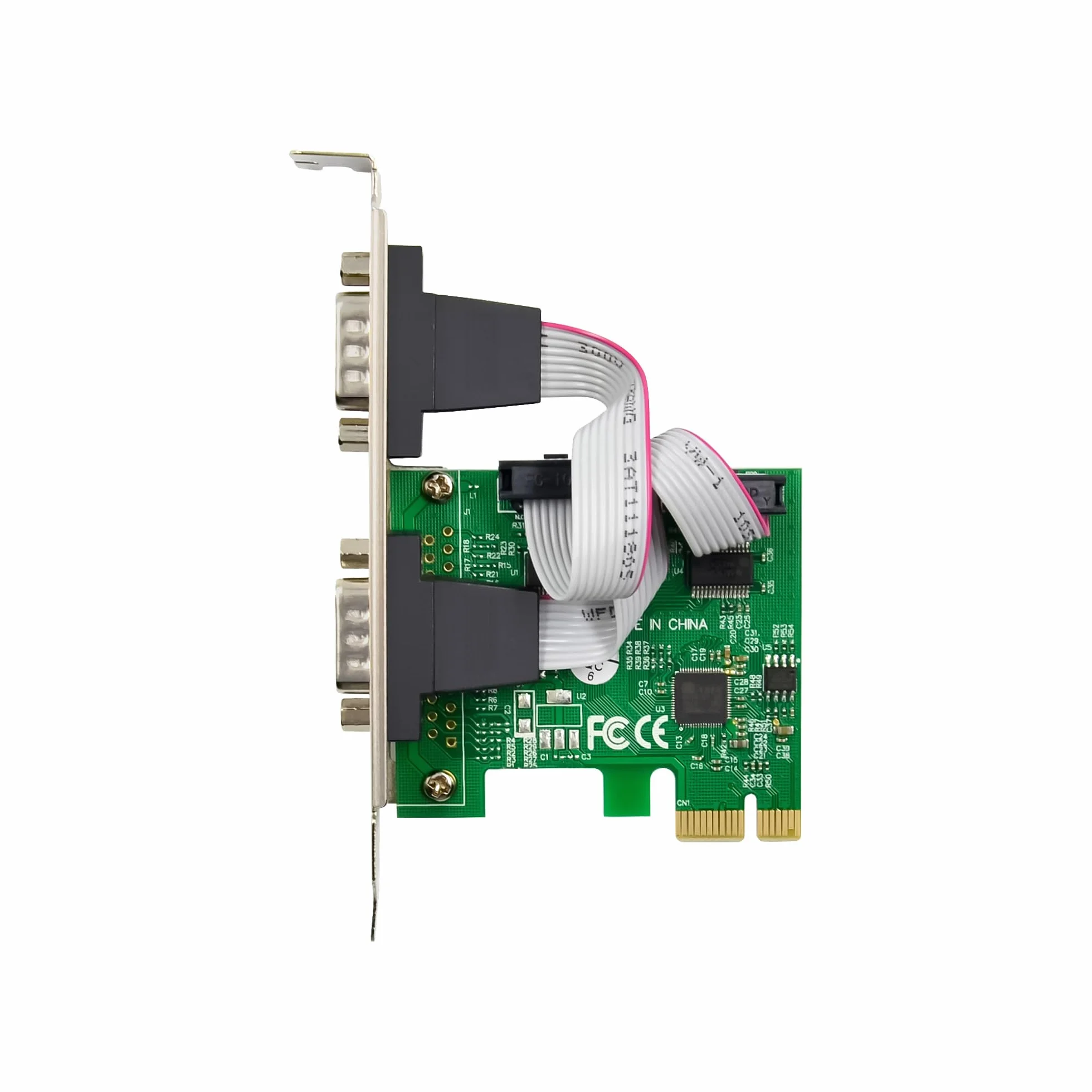 InLine PCIe 76619D - Scheda di interfaccia seriale RS-232, porta COM, AX99100, a basso profilo, per Windows & Linux