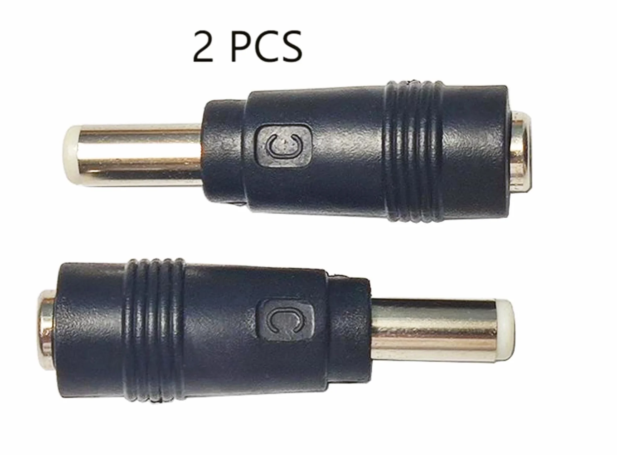 Adattatore di alimentazione DC Connettore DC 5,5 x 2,5 mm maschio a DC 5,5 x 2,1 mm femmina per l'interfaccia del computer portatile Adattatore cavo di alimentazione 2 pezzi