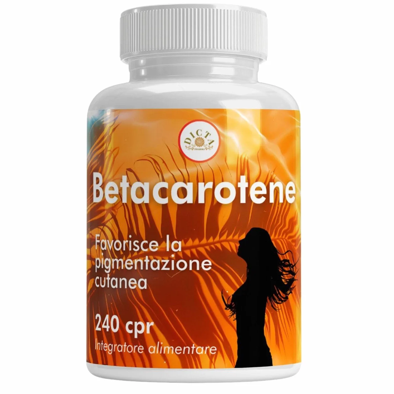 Betacarotene 240 Compresse Abbronzatura Forte con Vitamina C E B2 Selenio Rame Integratore Sole Pelle Made in Italy