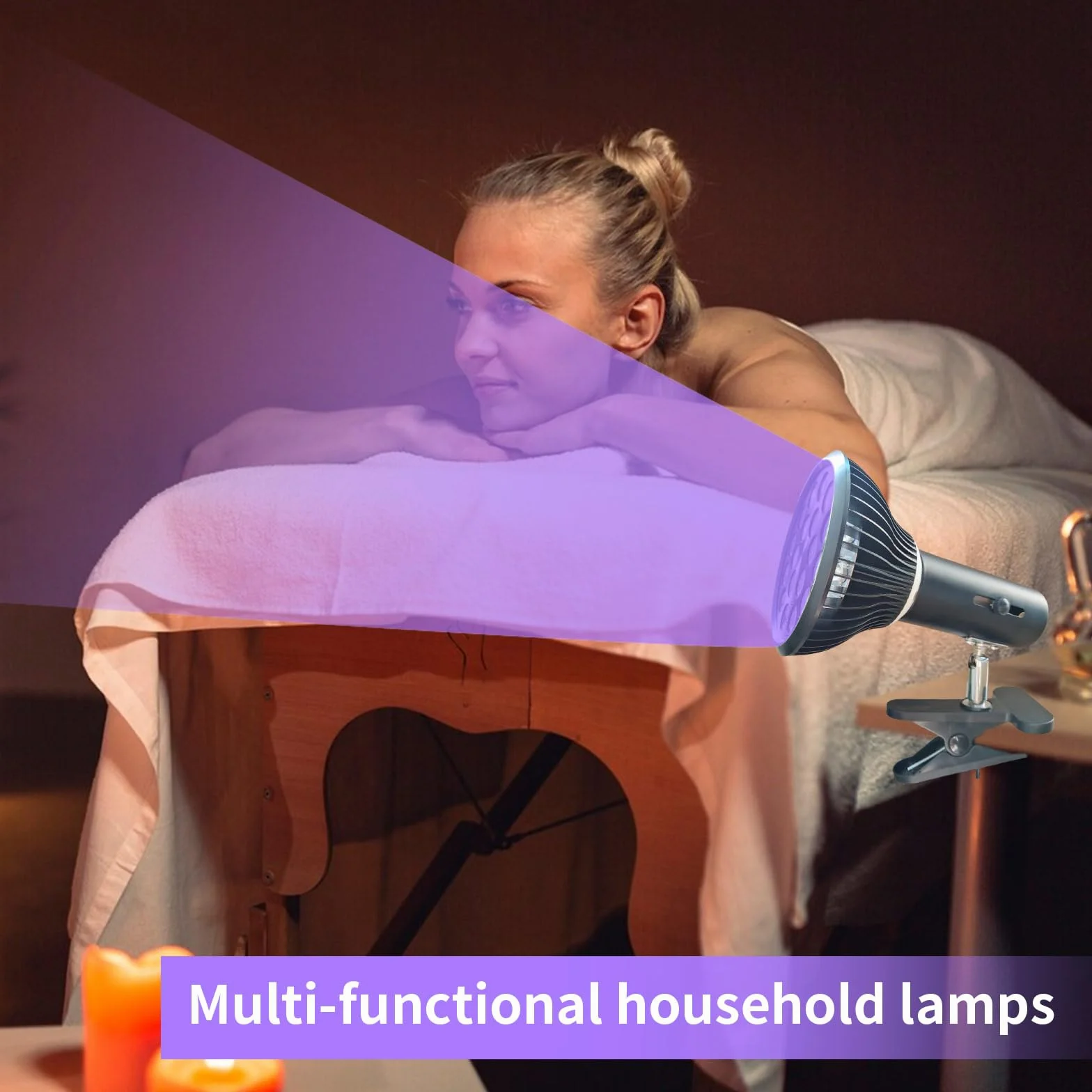 Lampada abbronzante viso 54 W con occhiali protezione per casa