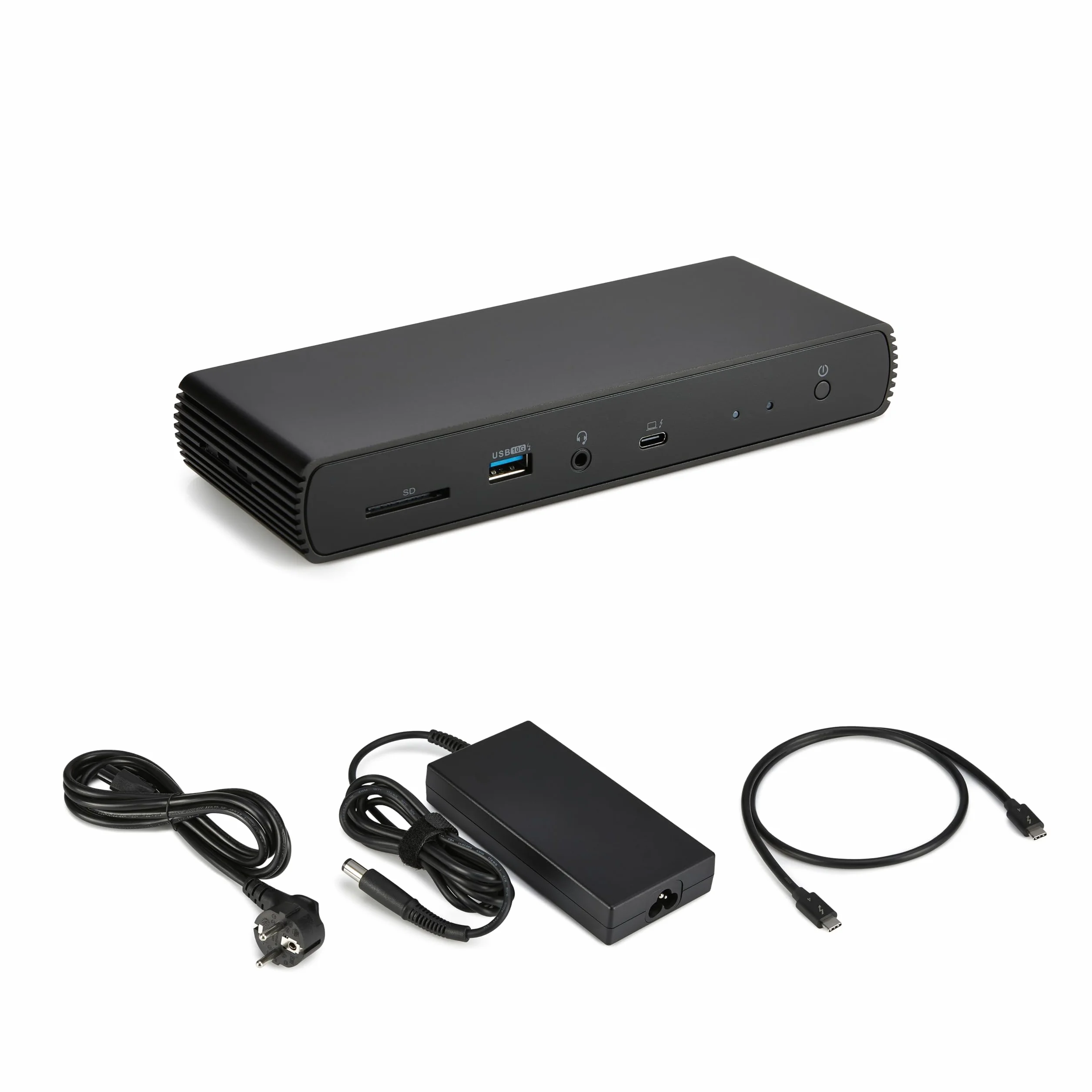 Amazon Basics Docking station Pro Thunderbolt 4/USB 4, 2 TBT4,1 HDMI 2.1, 3 USB A 3.1, RJ45, doppio display, Nero, 19,96 x 7,5 x 3,12 cm