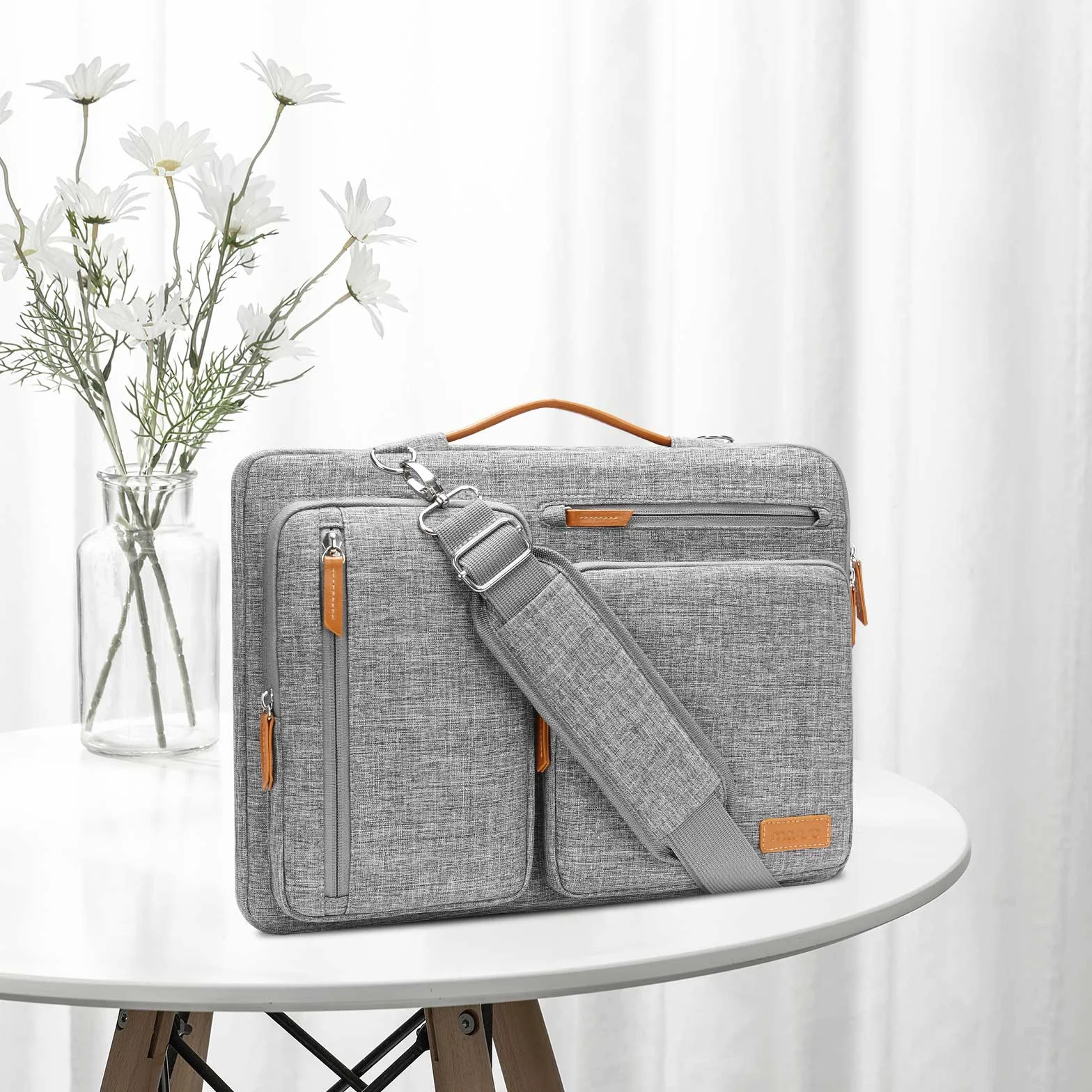 MOSISO Borsa Tracolla Laptop, Custodia Computer,Lato Open Borse Messenger&4 Cerniera Tasche&Handle