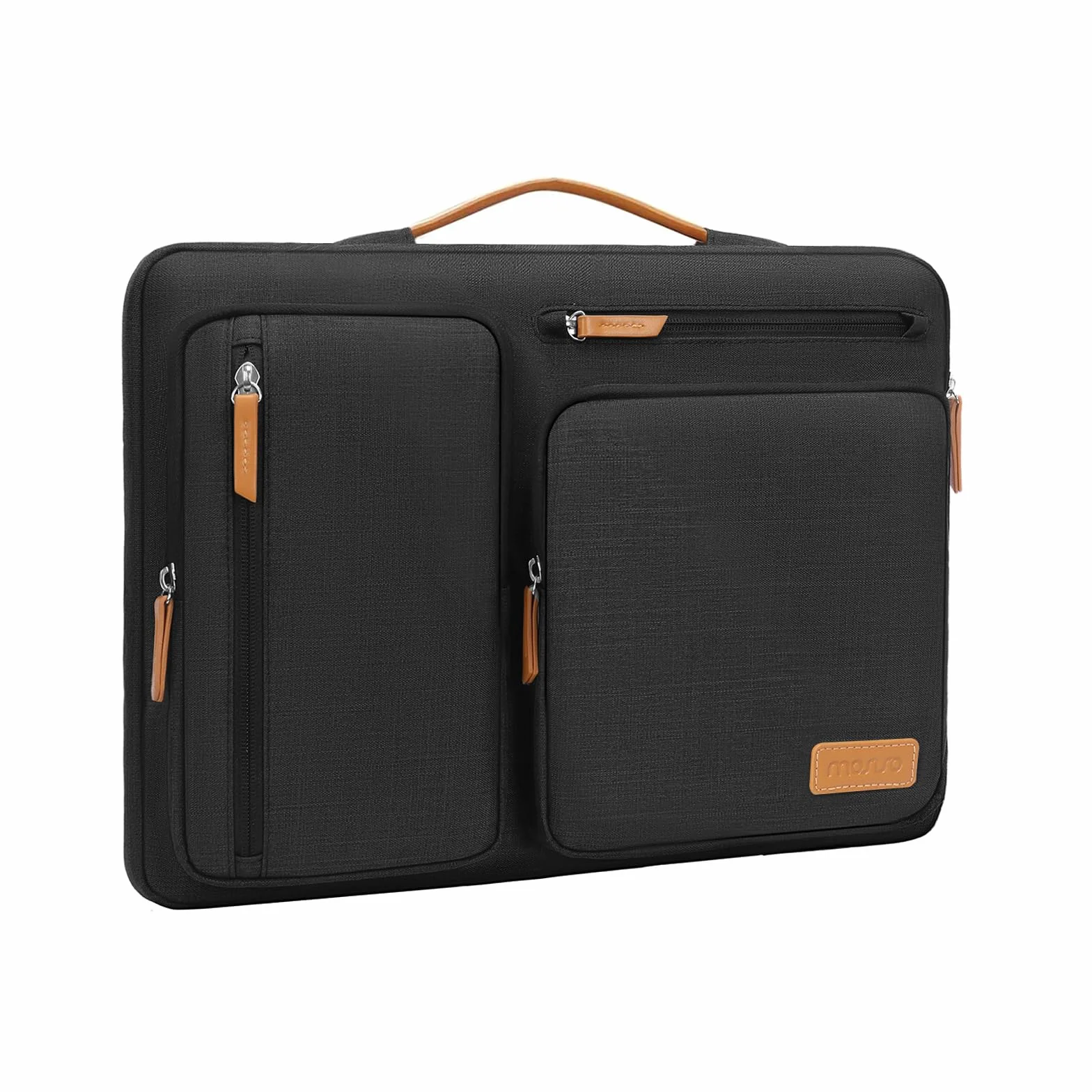 MOSISO 9-11 Pollici Custodia Tablet per iPad A16 2025, iPad Air 11 Pollici M3 M2, iPad Pro 11 M4, iPad 10/9/8/7th, Galaxy Tab A9+/S9/S8/Plus 11, Lato Aperto Borsa con 4 Tasche con Zip, Nero