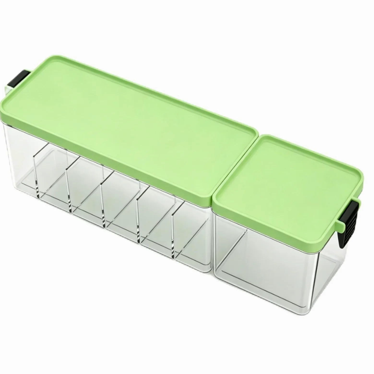 Ejoyous Scatola Portacavi Organizzatore Portacavi in ​​plastica con Copertura Antipolvere 33,5 X 10,7 X 9 Cm Scomparti Multipli per Desktop Viaggi Caricabatterie da Ufficio Cuffie Unità USB (GREEN)
