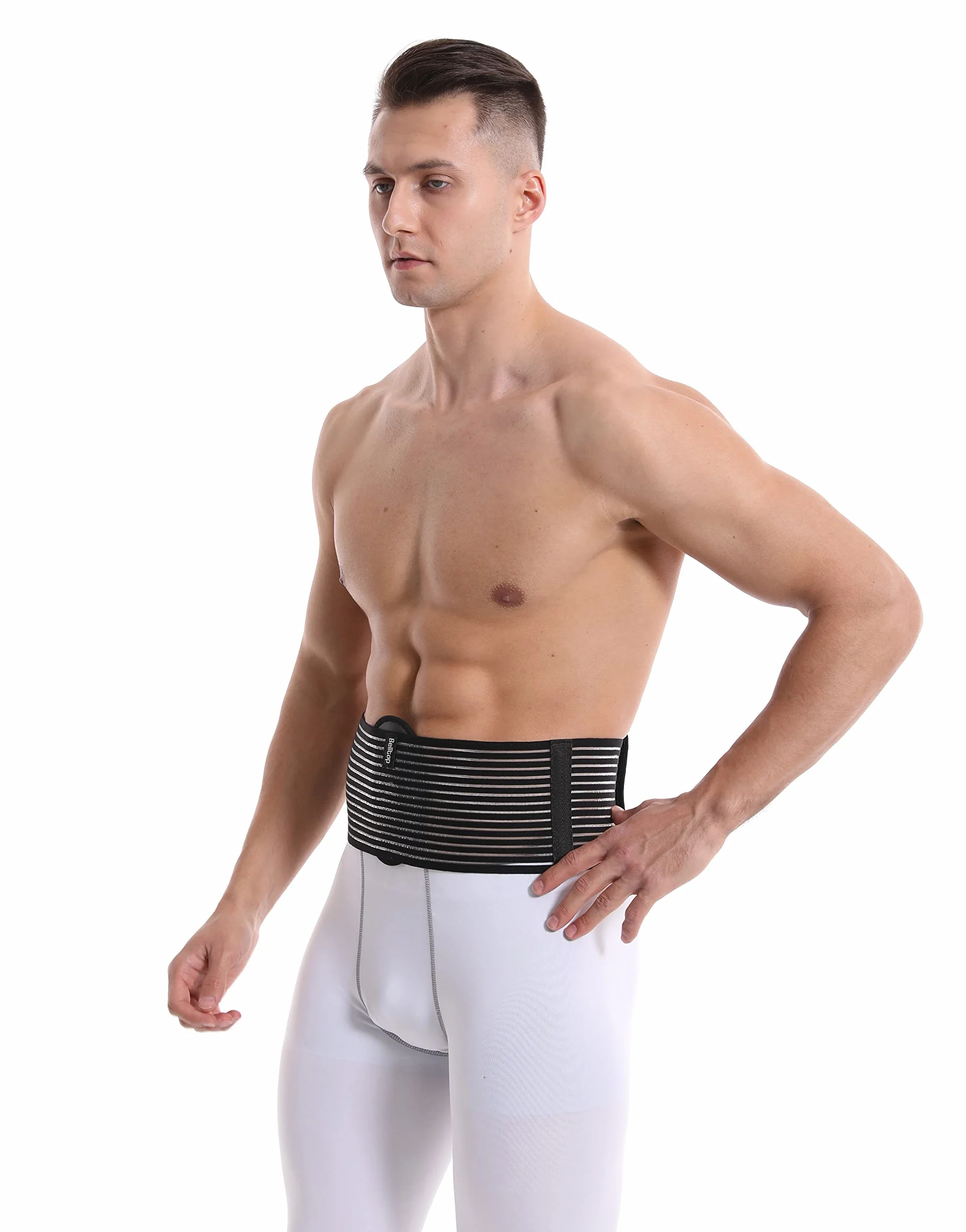 Cinto per ernia ombelicale - Sostegno addominale traspirante ergonomico terapeutico L/XL