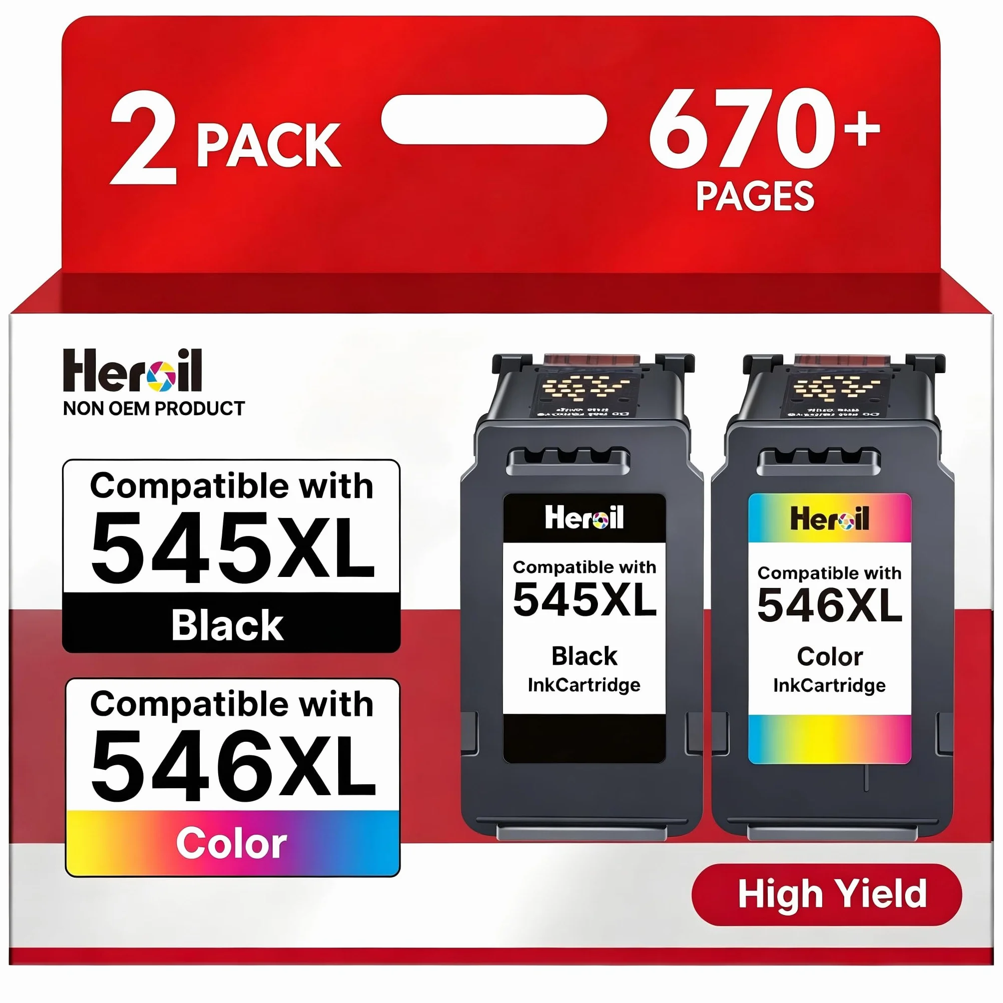 Cartucce Canon 545 546 Nero XL Multipack Compatibile Pixma TS3350 MG2550s TR4550