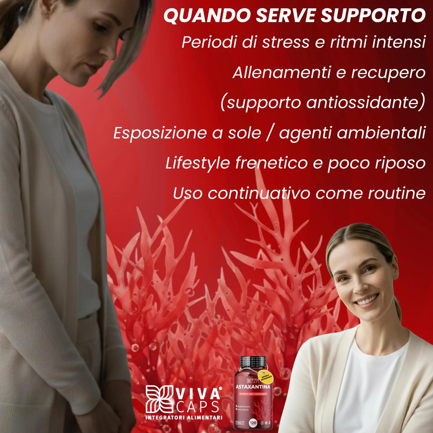 Astaxantina pura alto dosaggio 8mg 120cps supporto antiossidante Made in Italy