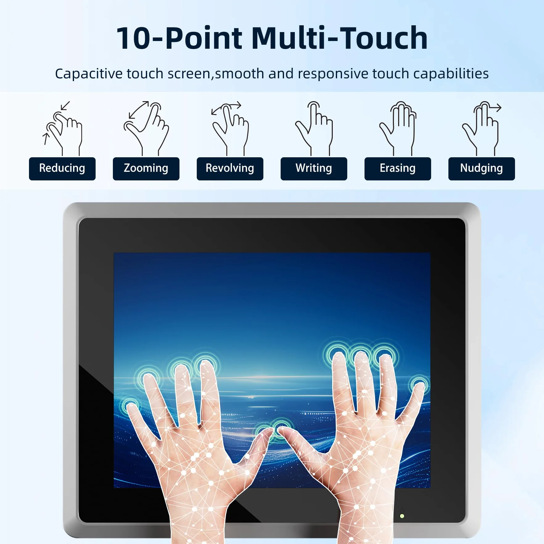Panel PC Industriale 15" IP65 Touchscreen Capacitivo 10 Punti Senza Ventola All-In-One Windows 10 Pro J6412 8GB RAM 128GB SSD
