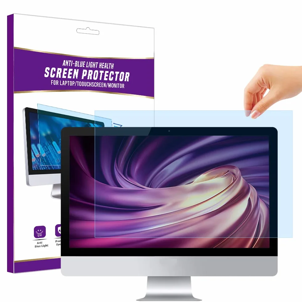 AiMok Rimovibile Filtro Anti Luce Blu Premium per 23" Monitor, Protezione per gli occhi I Blocco della luce blu I Antiriflesso Proteggi Schermo per Computer e Schermo PC (23 Pollici 16:9)