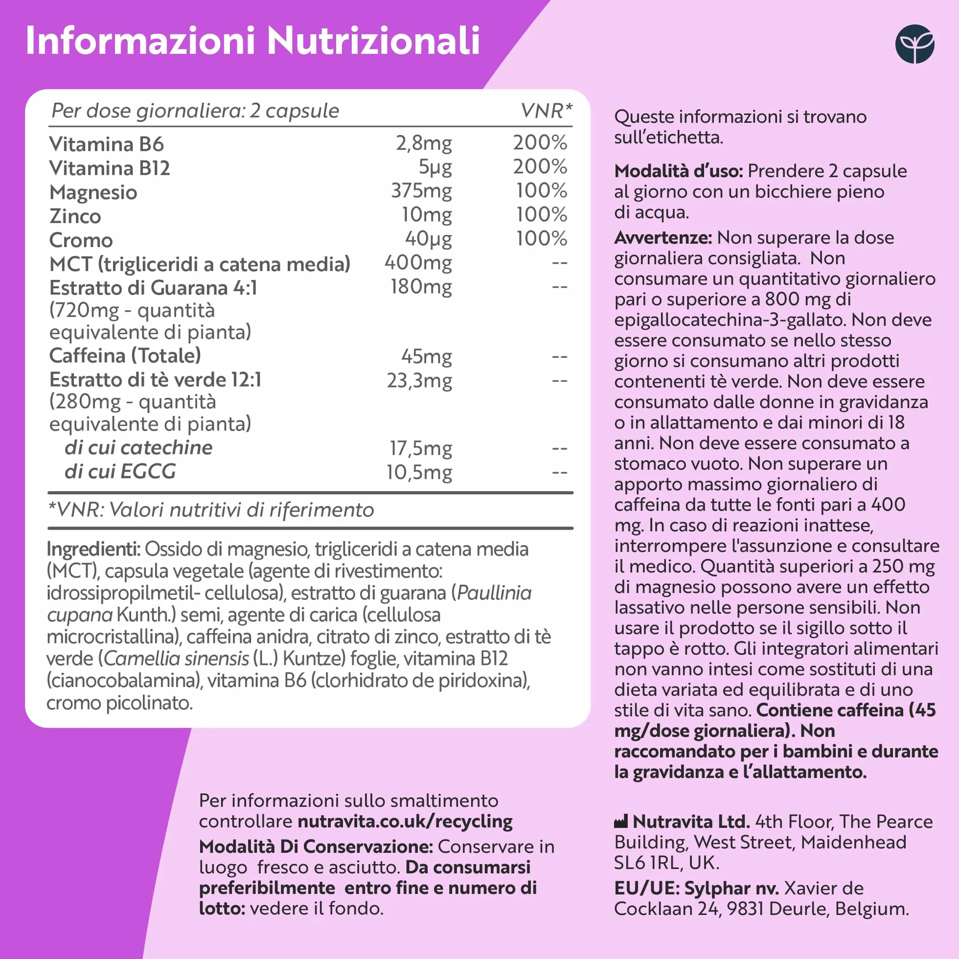 Nutravita Keto Complex 120 Capsule Vegane con Olio MCT, Tè Verde, Vitamine e Minerali