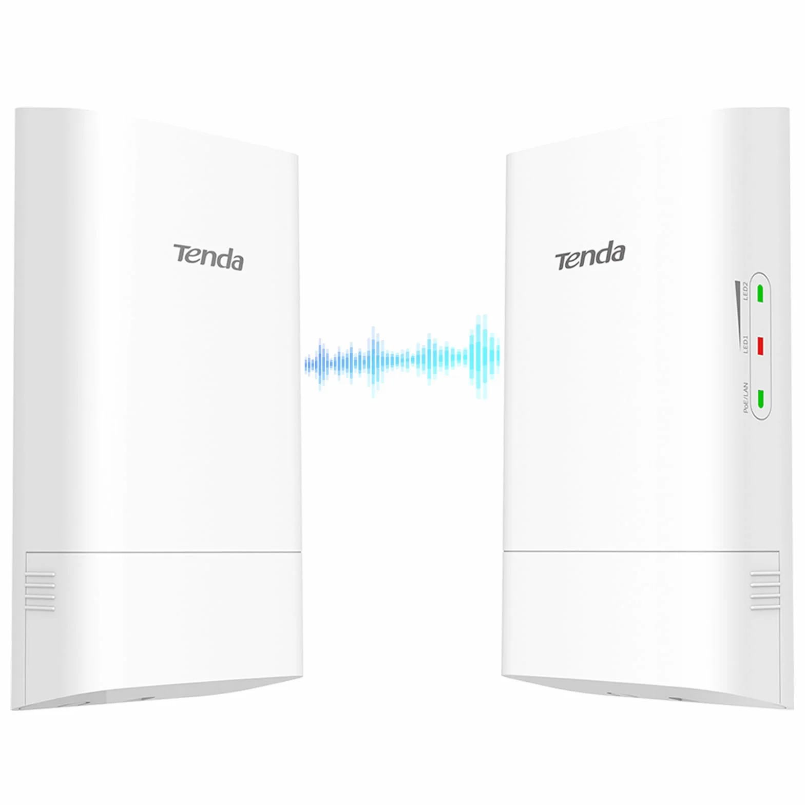 Tenda O1-5G Ponte WiFi Esterno Access Point (867 Mbps / 5GHz, antenna direzionale 9dBi, PoE passivo, gestione centrale, portata 1 km, impermeabile IP65) (Confezione da 2)