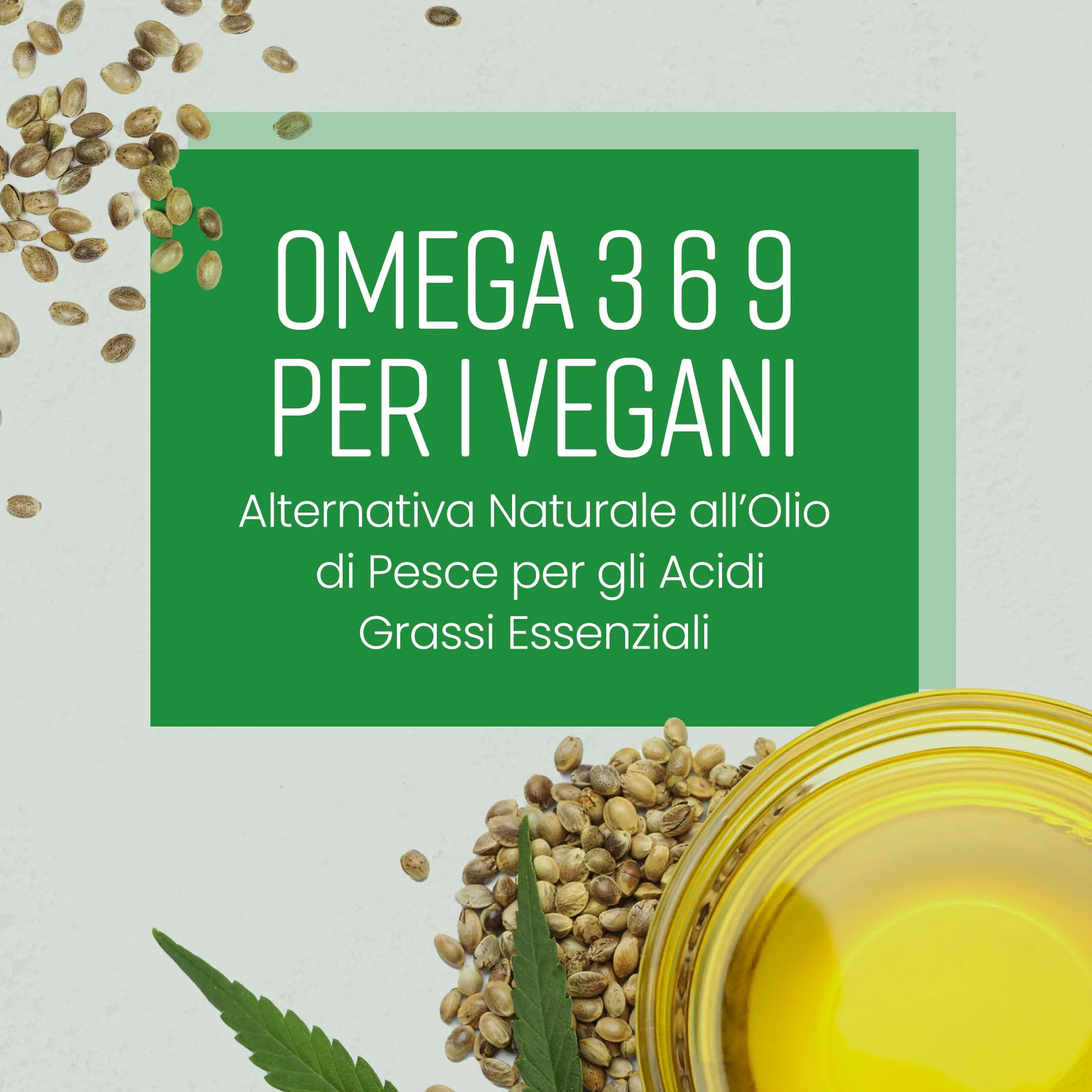 Olio di canapa in capsule 210 capsule 100% puro grani di canapa spremuti a freddo Ricco di Omega 3 6 9 VitaBright Hemp Seed Oil