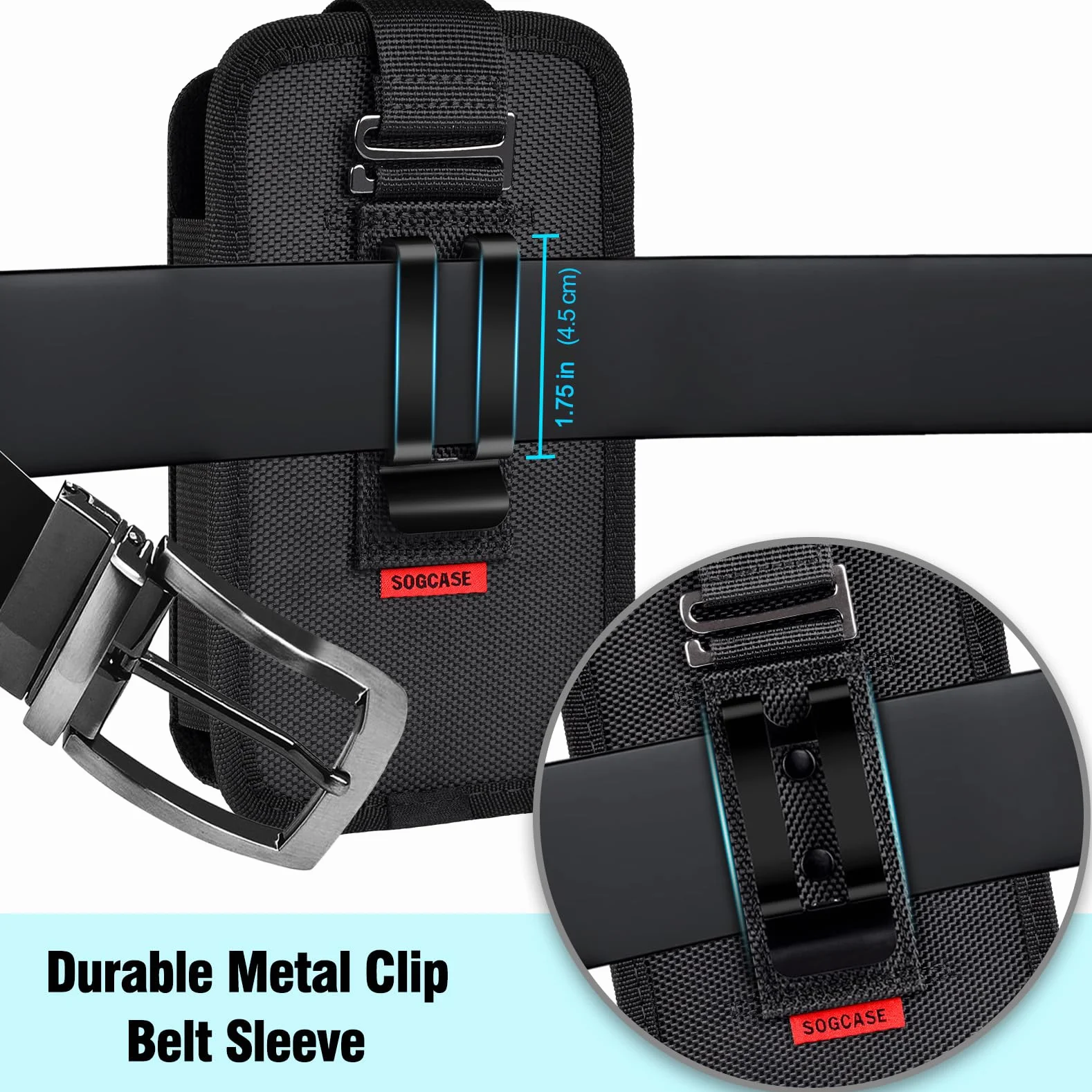 Fondina per scanner Zebra TC75x TC75 TC70x TC70 TC72 TC77 palmare con clip da cintura