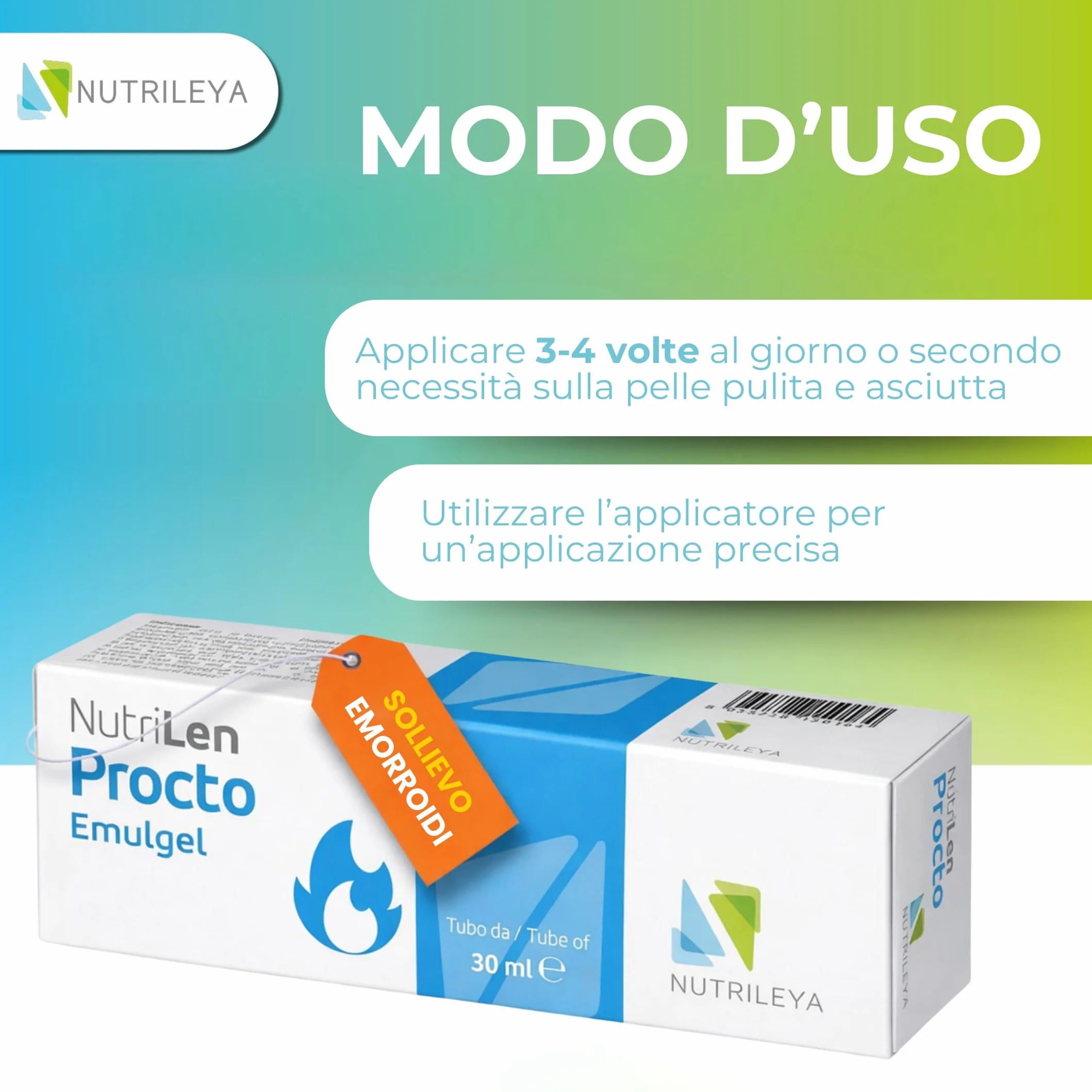 NutriLen Procto Crema Emorroidi 60ml Confezione da 2 con Amamelide Tea Tree Acido Ialuronico Made in Italy