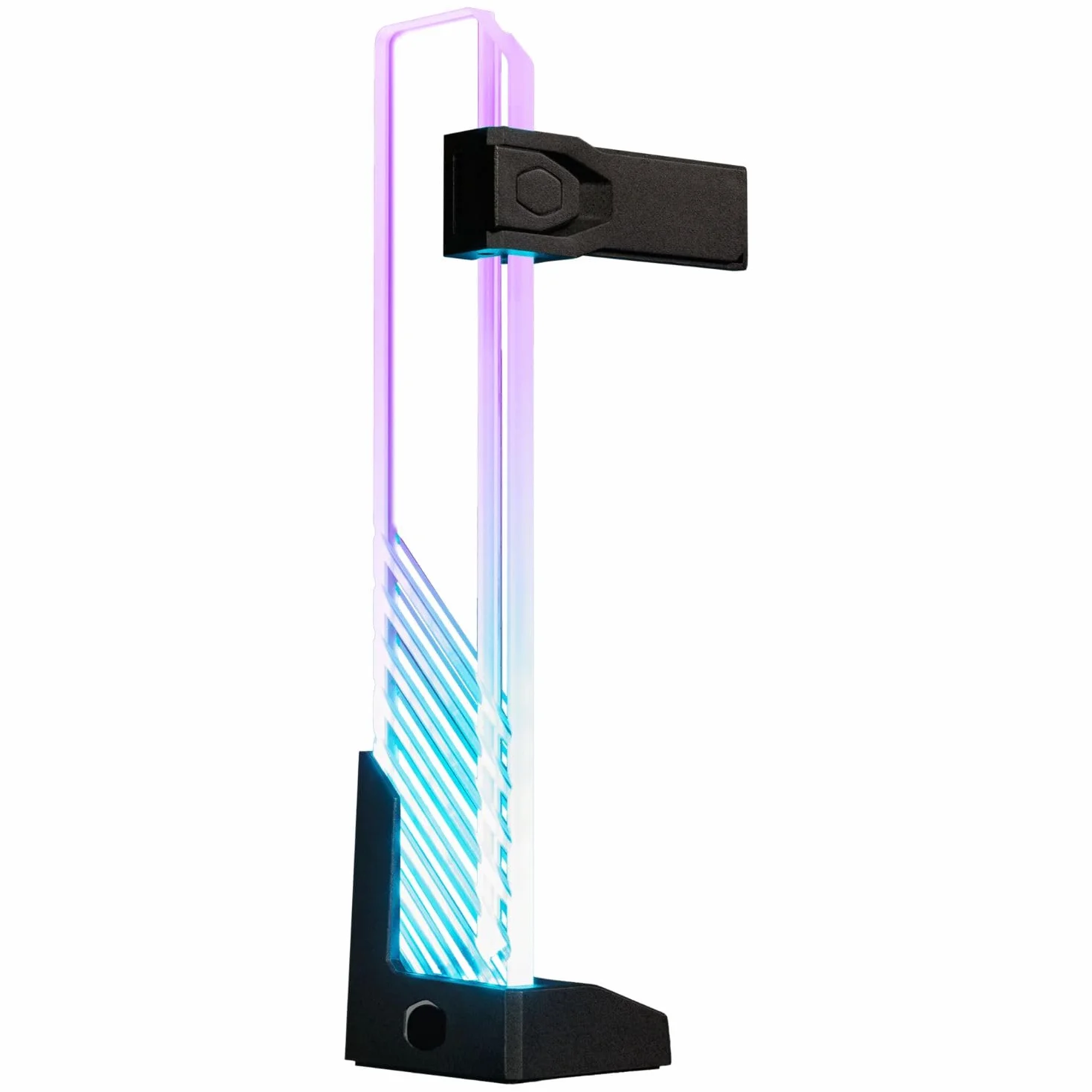 Cooler Master MasterAccessory Supporto GPU ARGB - Previene il Cedimento della Scheda Grafica, Vetro Temperato con Illuminazione Laterale ARGB, Design Versatile, Base Magnetica, Installazione Facile