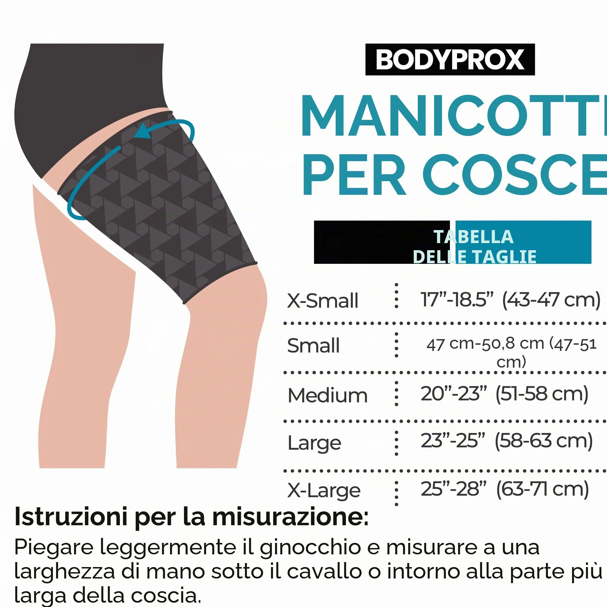 Bodyprox Manicotto a compressione per coscia (1 paio) L