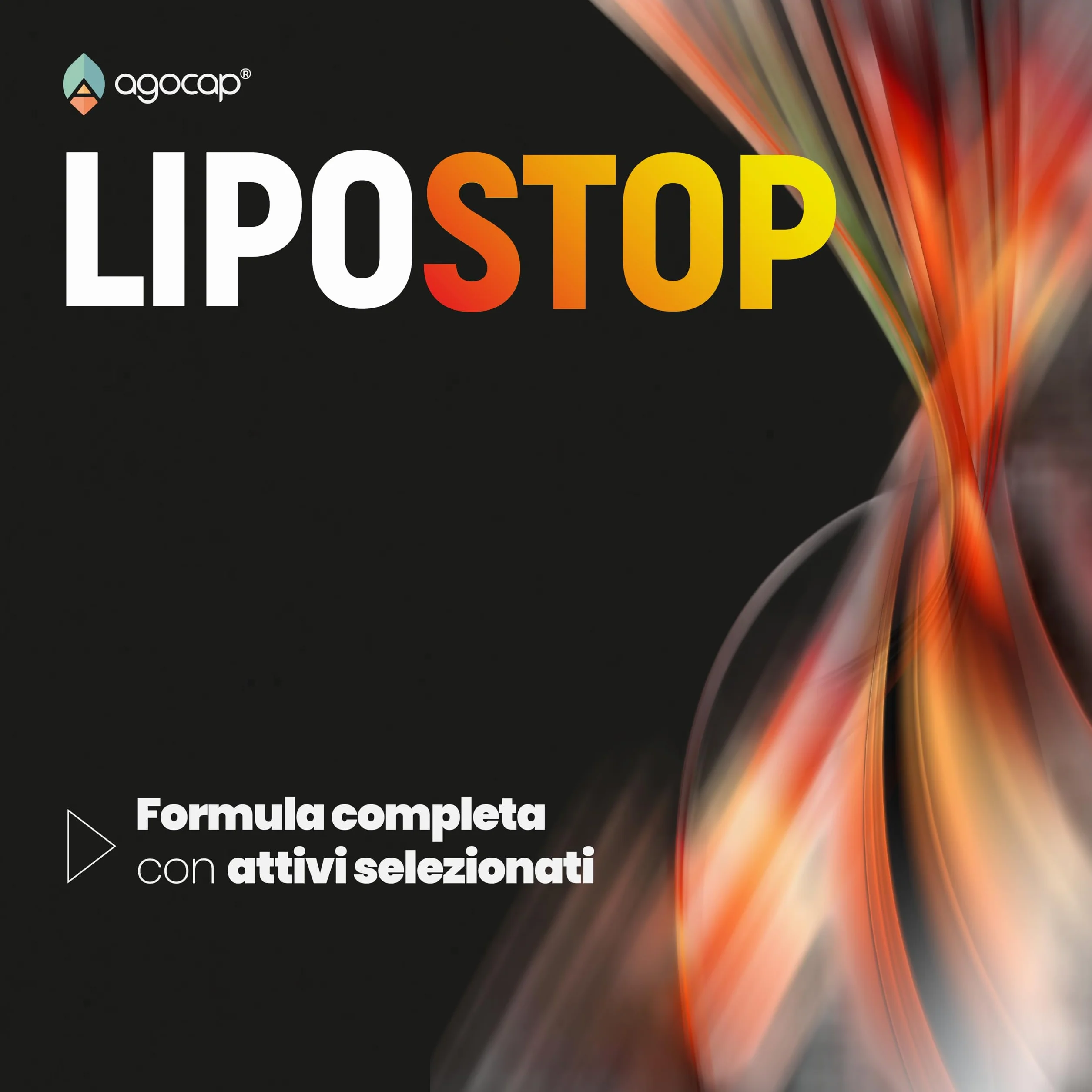 LIPOSTOP Integratore Alimentare con Bromelina, Caffeina, L-Carnitina, Glucomannano – 60 Capsule
