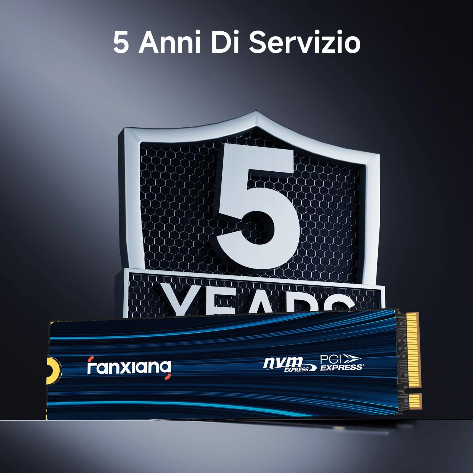 fanxiang SSD 1TB NVMe M.2 PCIe Gen4x4 - fino a 7100 MB/s - SSD Interno 1TB - Unità a Stato Solido Compatibile con PC, Laptop per Gamer e Professionisti - S880E